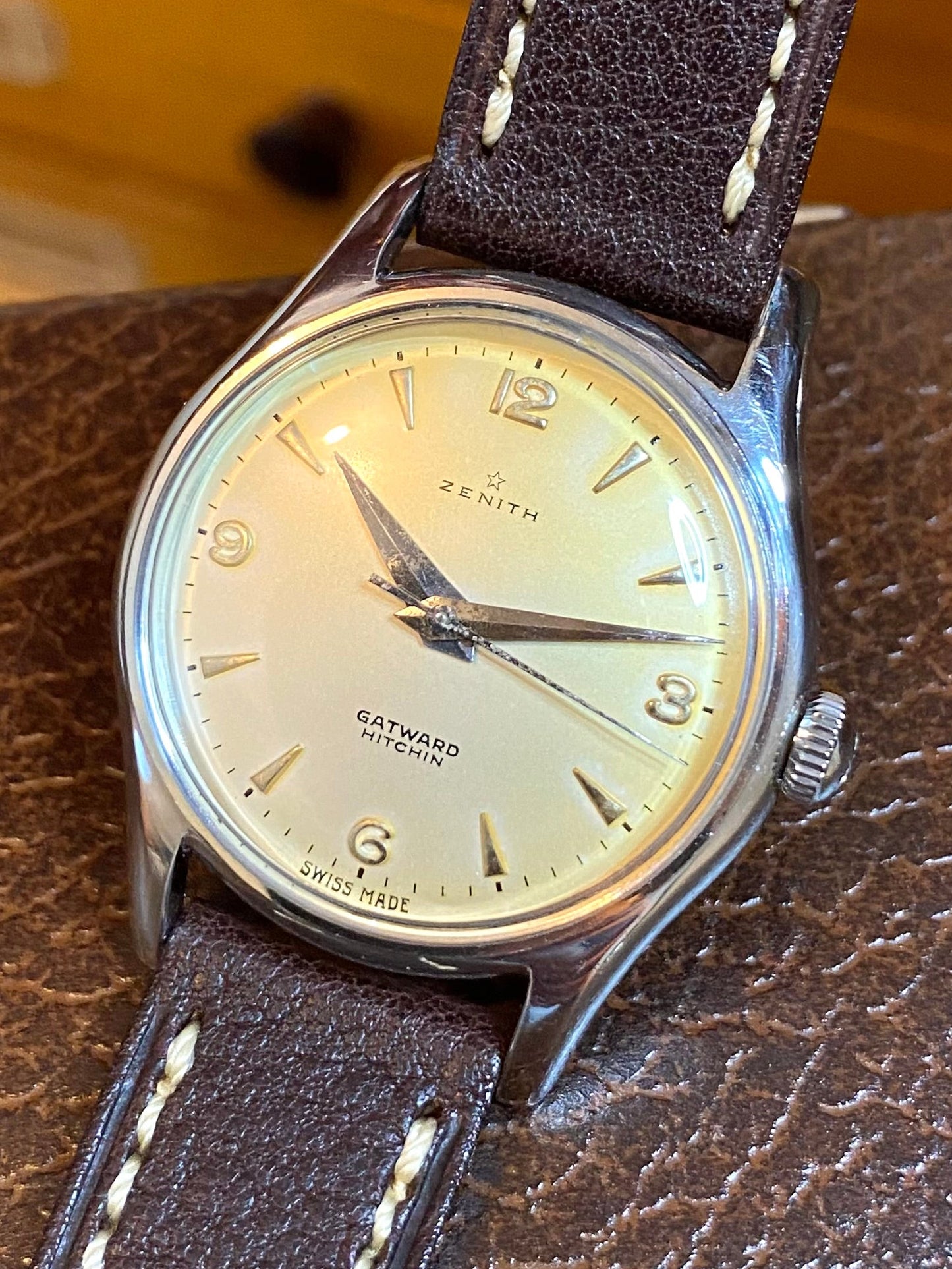 Zenith Pilot - Double Signature Gatward Hitchin - Cal. 120 Montre Vintage Mécanique 1950