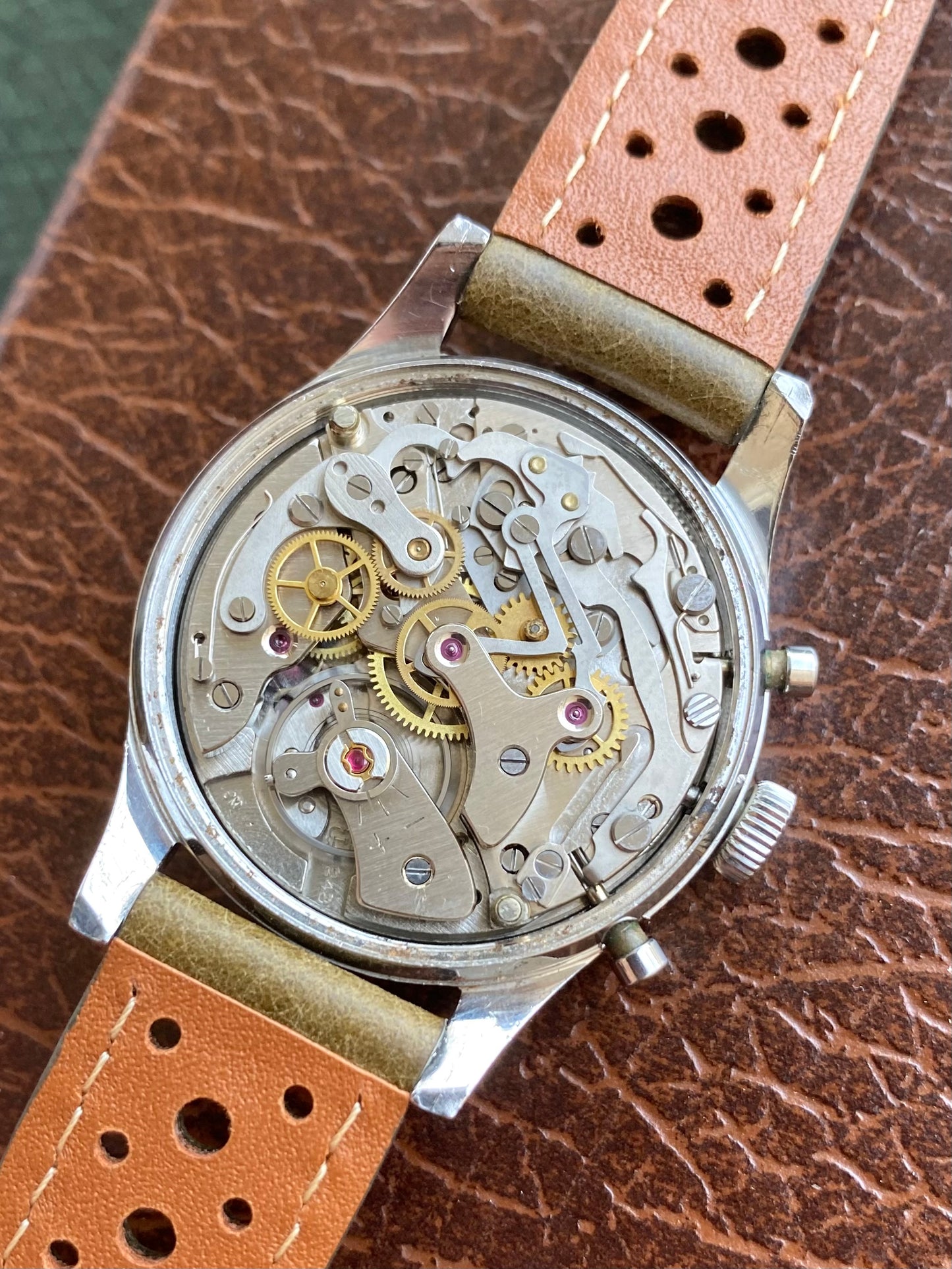Lanco Chronographe Landeron 248 Acier Montre Vintage Mécanique 1960