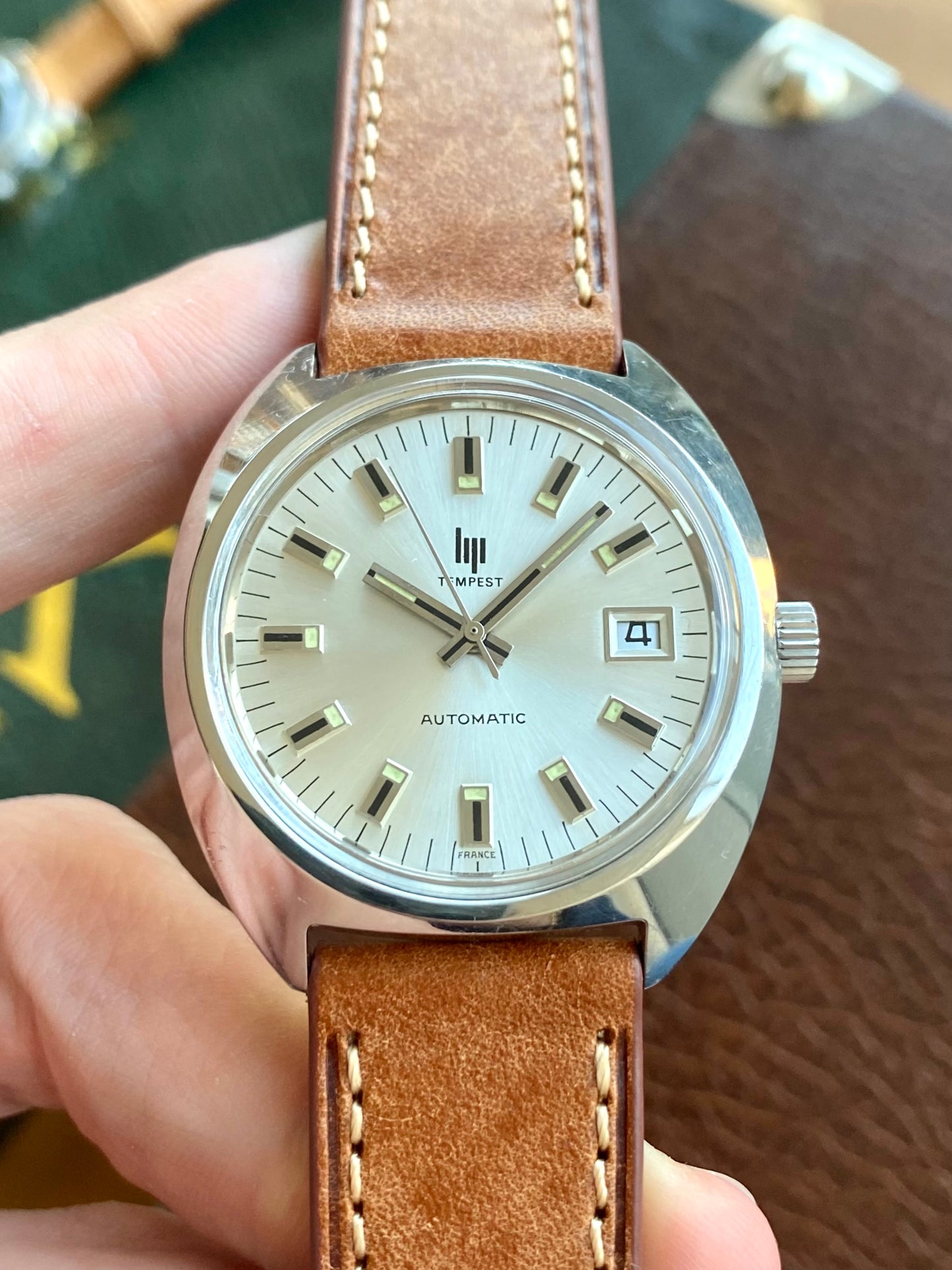 LIP Tempest Automatic Date - Duromat 7525/2 - Montre Vintage Mécanique Acier 1970