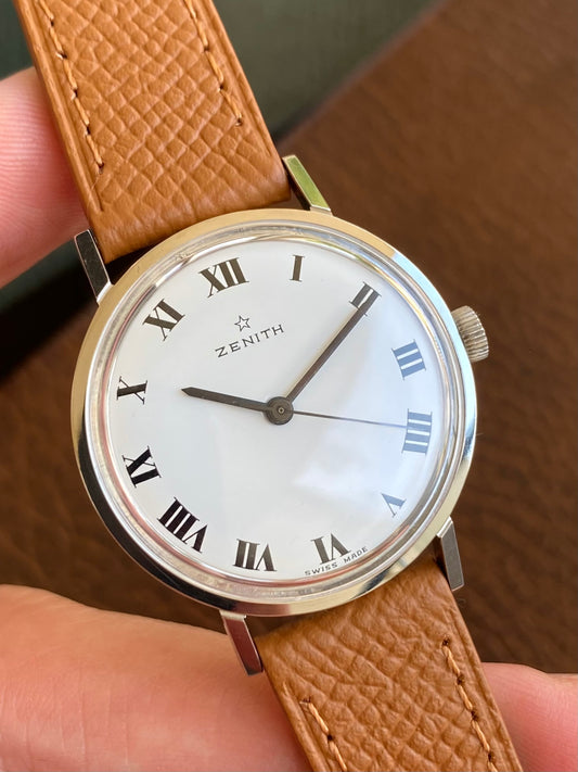 Zenith Suisse Montre Vintage Mécanique Calibre 2542 - Chiffres Romains - 1960 + Boucle