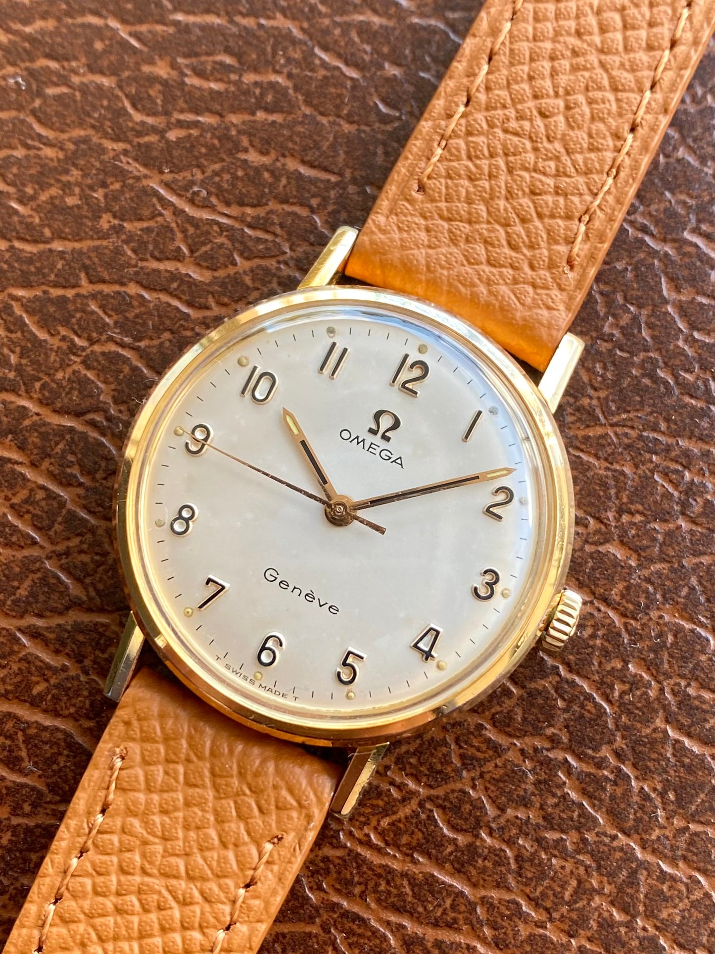 Omega Genève Cal.601 Plaqué Or Montre Vintage Mécanique Ref. 131.018 - 1967