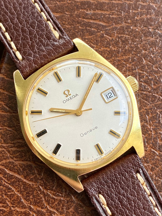 Omega Genève Plaqué Or - Cal. 613 Ref. 136.041 Montre Vintage Mécanique 1968