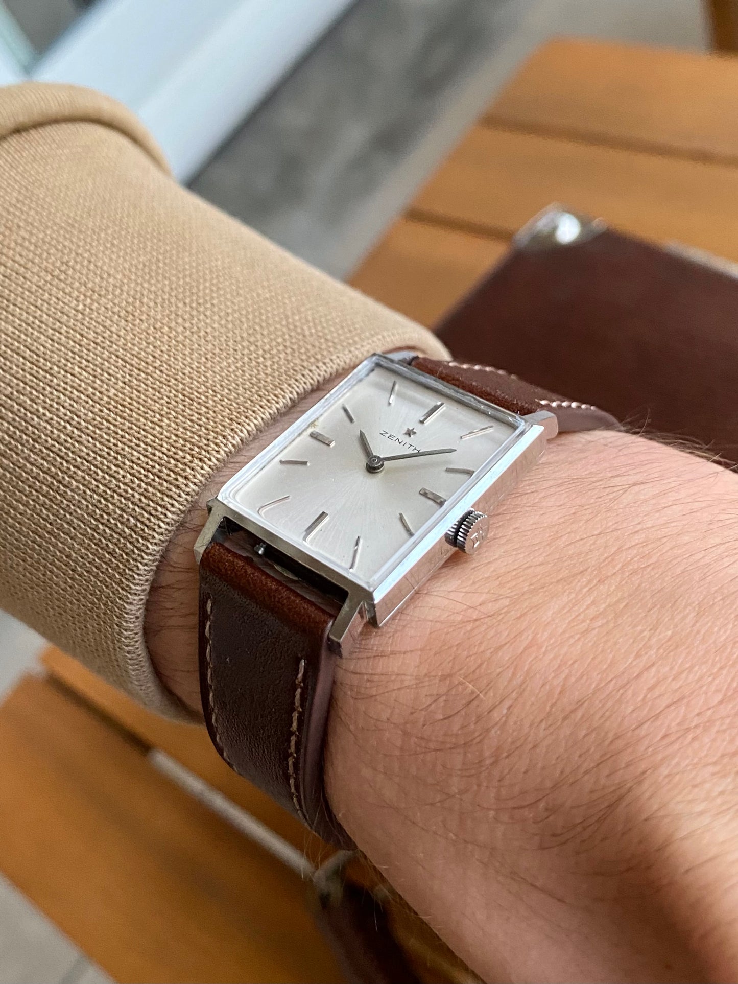 Zenith Tank Montre Rectangle Acier - Mouvement Mécanique - 1960