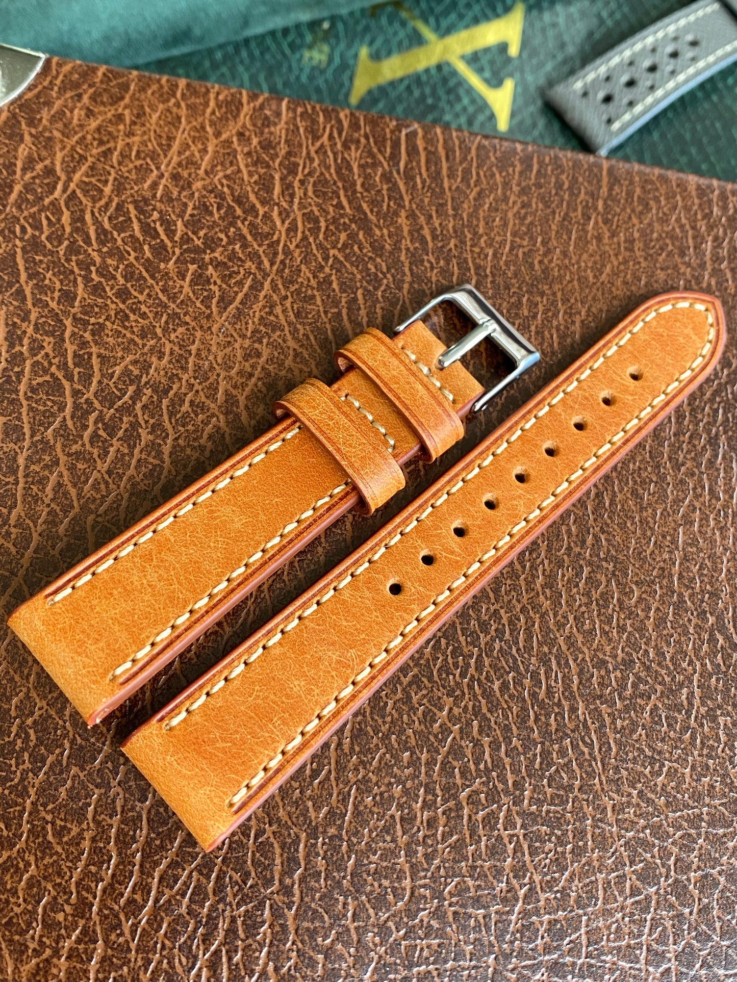 Bracelet de Montre Vintage - BRUN 18mm - Cuir Véritable de Haute Qualité