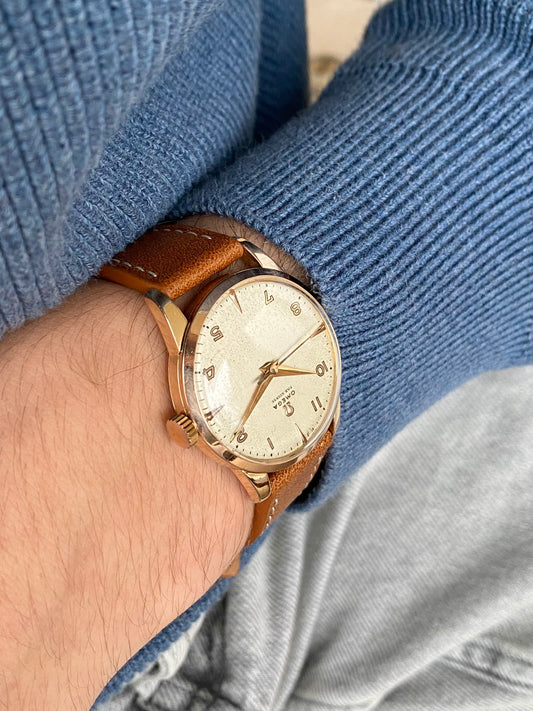 Omega Fab Suisse Plaqué Or 80 Microns - Montre Vintage Mécanique Cal.283 Ref.2513-3 - 1946