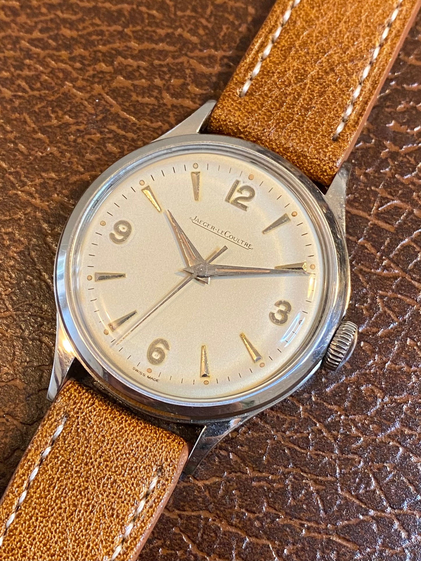 Jaeger-LeCoultre Calatrava - Montre Vintage Mécanique Suisse P478 Acier 1950