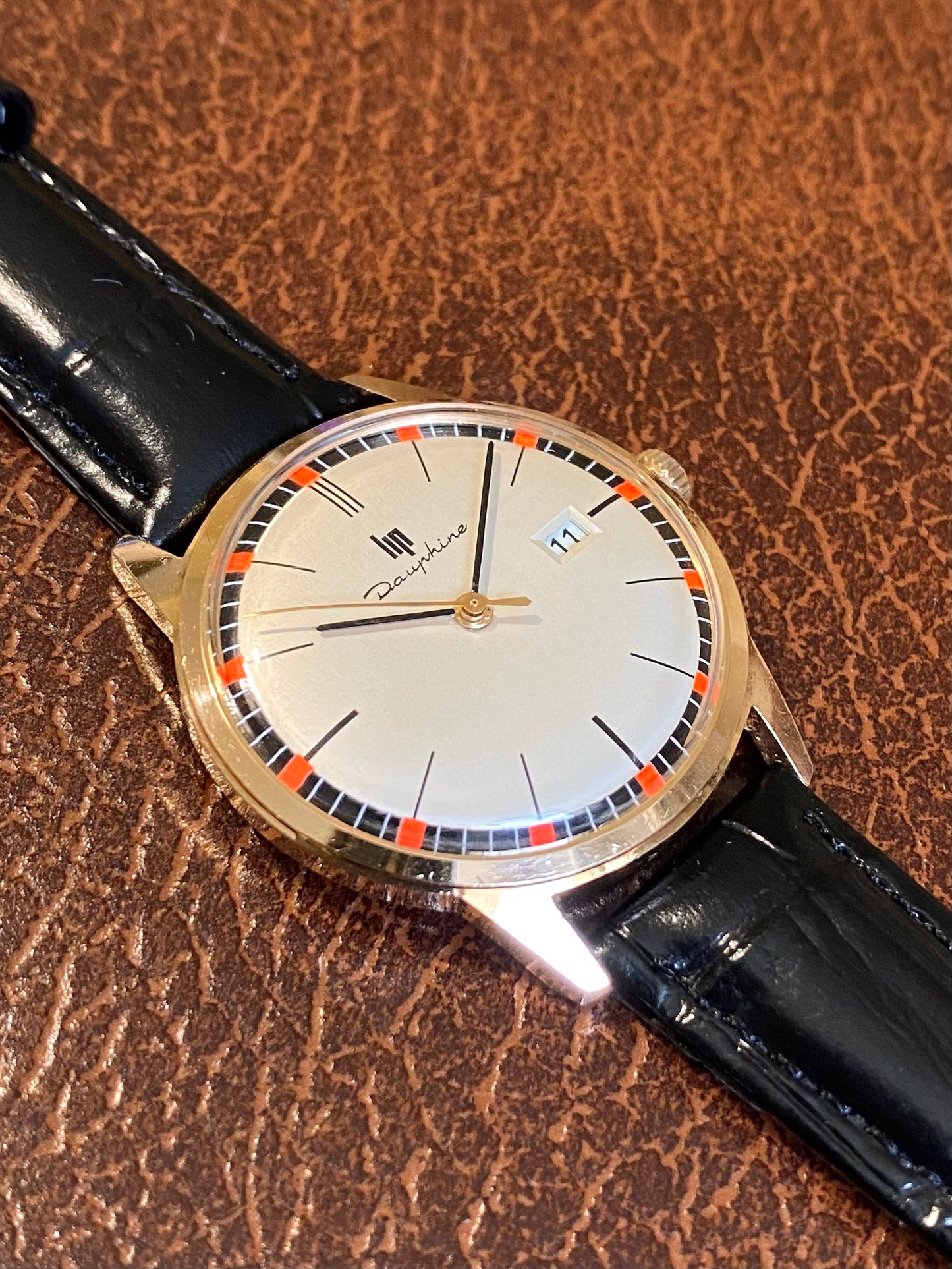 LIP Dauphine Rallye Montre Vintage Mécanique Plaqué Or R558 - 1960