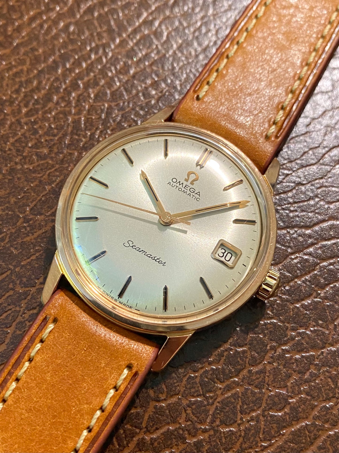 Omega Seamaster Automatic Plaqué Or Montre Vintage Mécanique Cal.562 Ref.186.002 - 1965