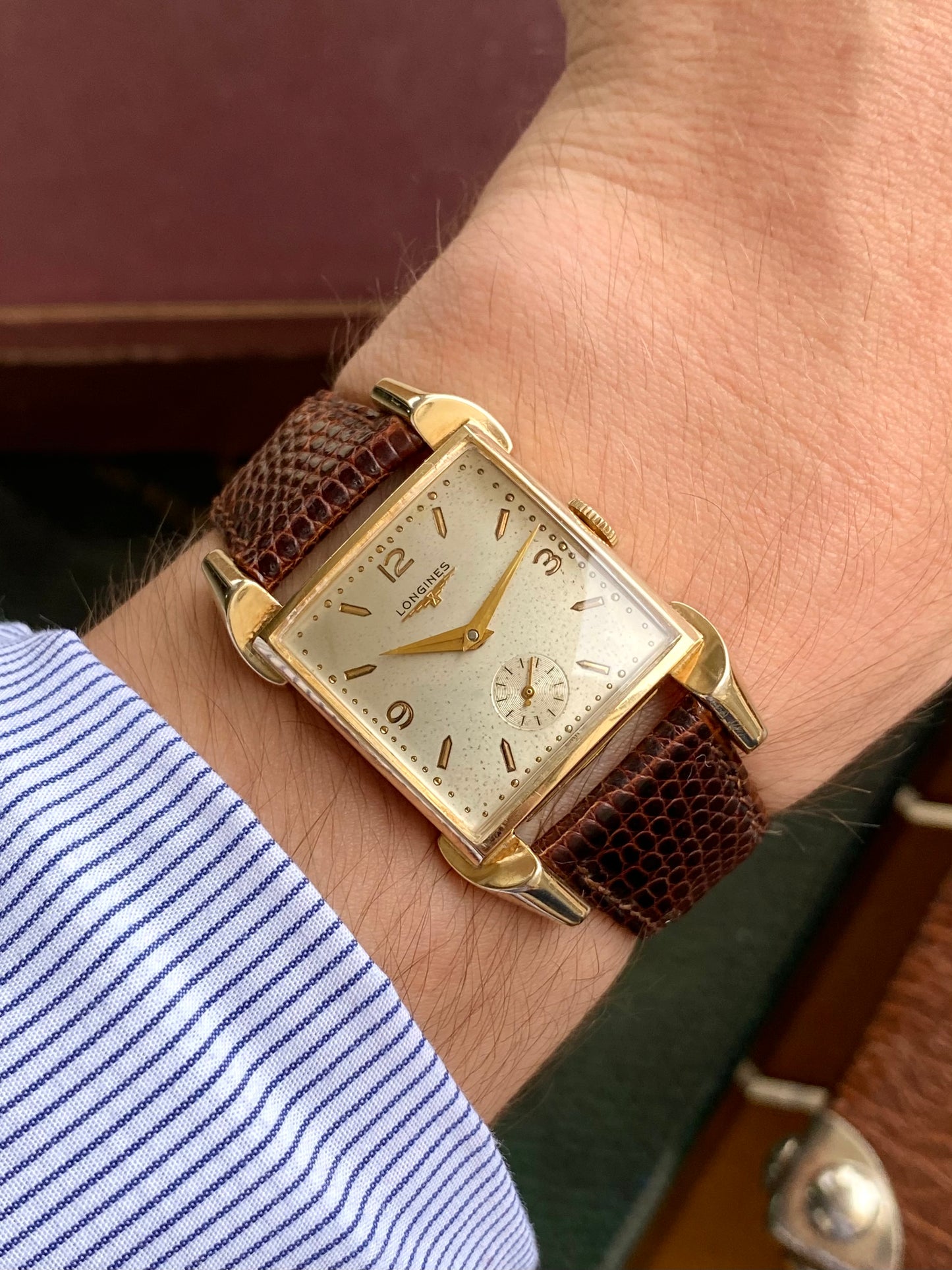 Longines 23z 10k GoldFilled Carré - Montre Vintage Mécanique 1953