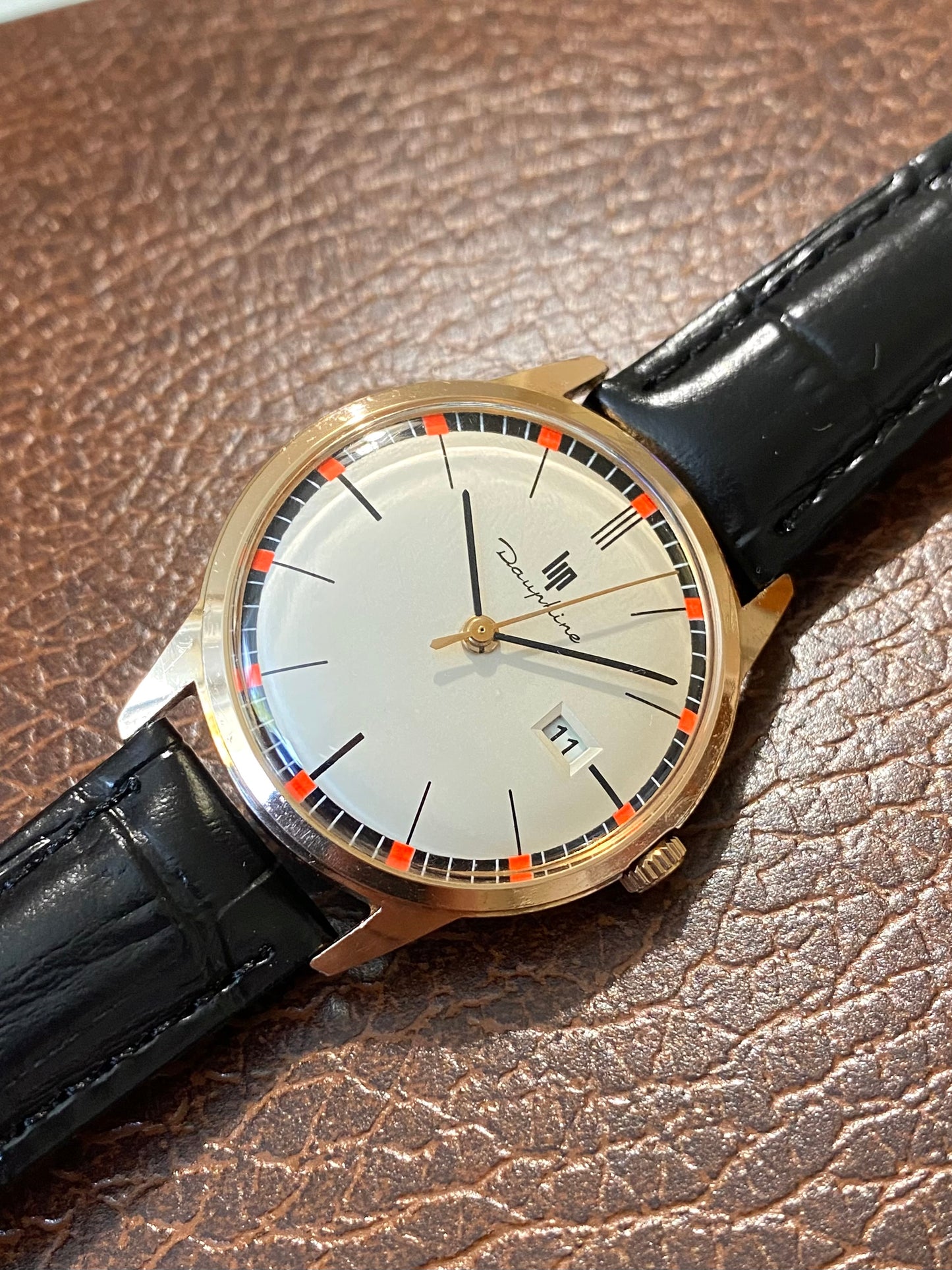 LIP Dauphine Rallye Montre Vintage Mécanique Plaqué Or R558 - 1960