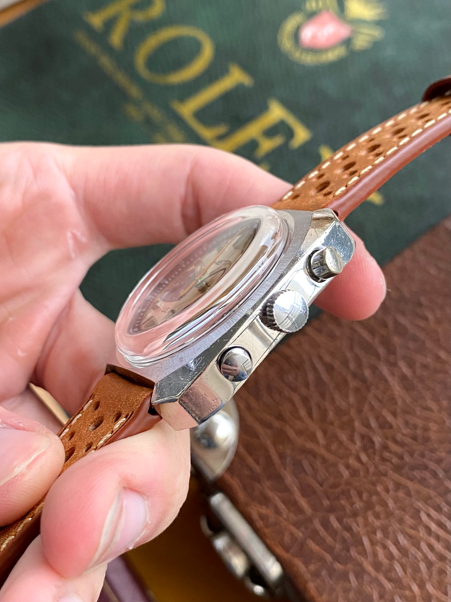 Herma Le Mans - Montre Vintage France 24h Course Automobile Racing Chronographe Valjoux 7733 - 1970