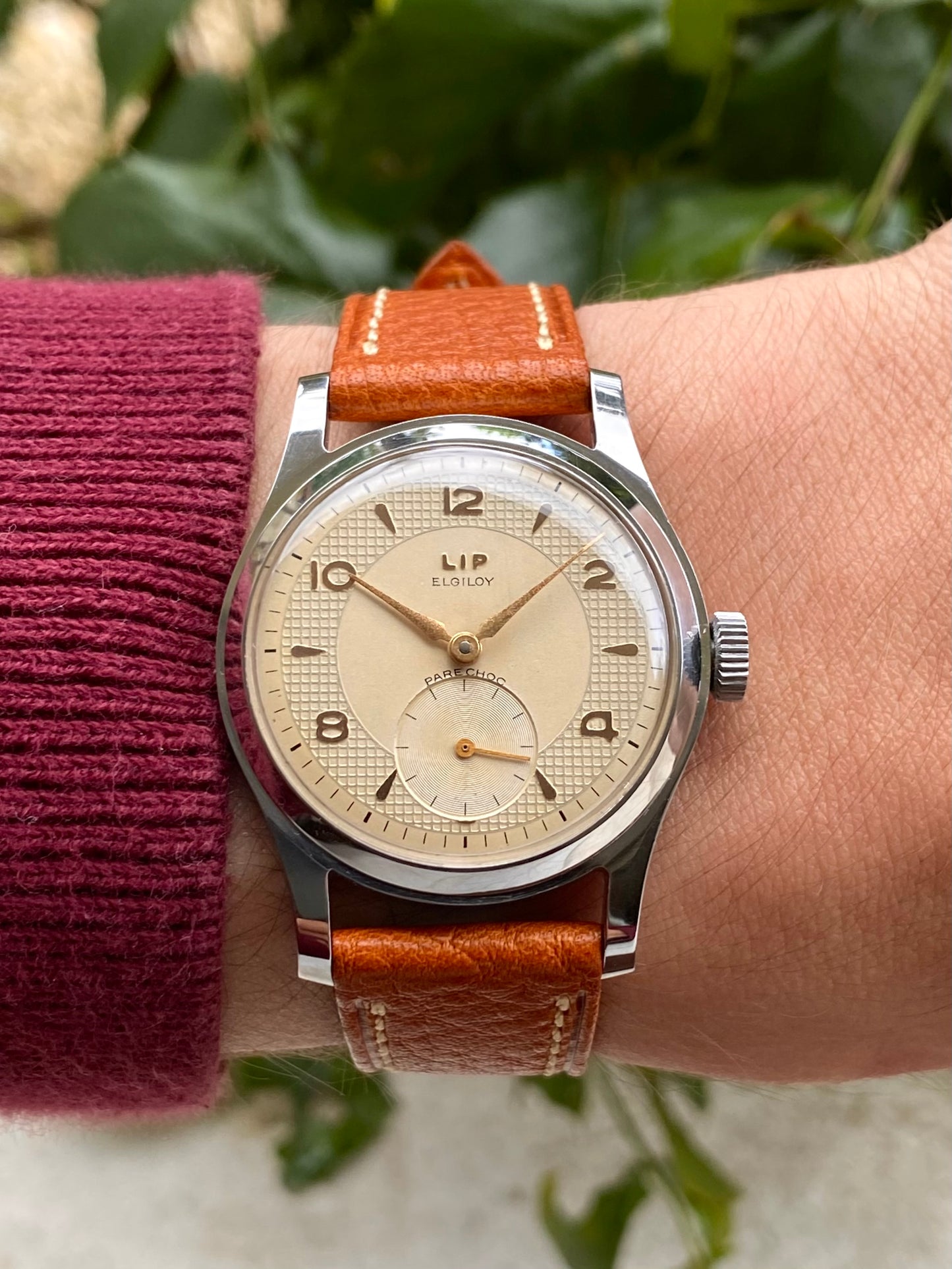 LIP Elgiloy PareChoc R25 Montre Vintage Mécanique France 1960