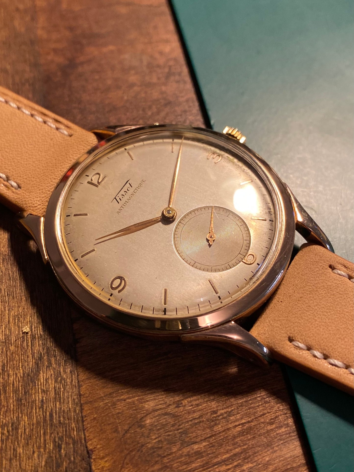 Tissot Oversize 38,6mm Antimagnetique Montre Vintage Mécanique Grand Diamètre 1950