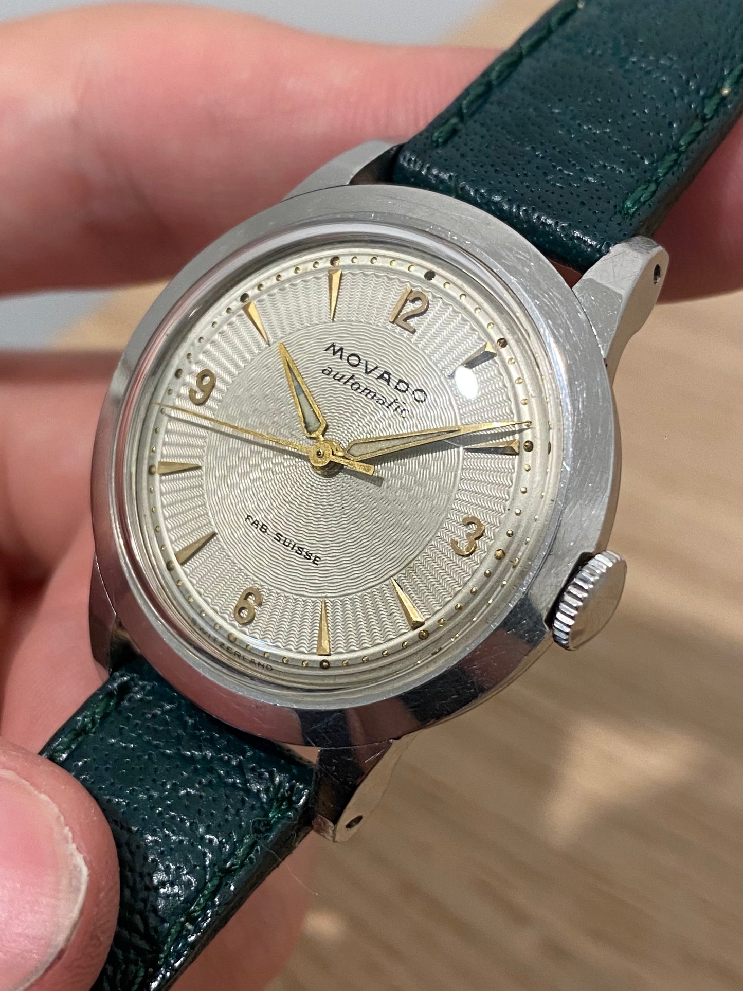 Movado Bumper Automatic C221a F.Borgel Case Montre Vintage 1940
