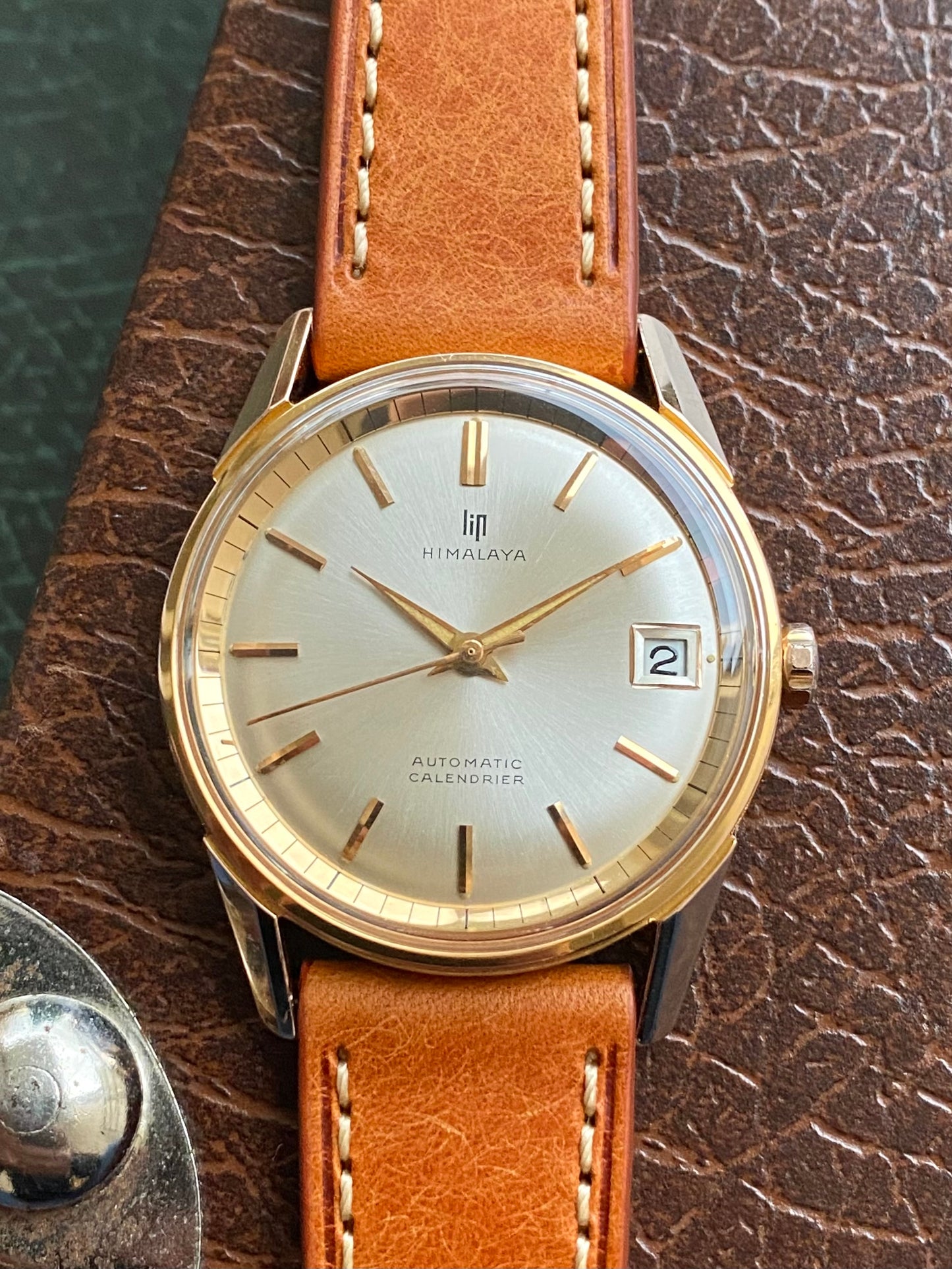 LIP Himalaya Automatic R153 Montre Vintage Mécanique Plaqué Or France 1960