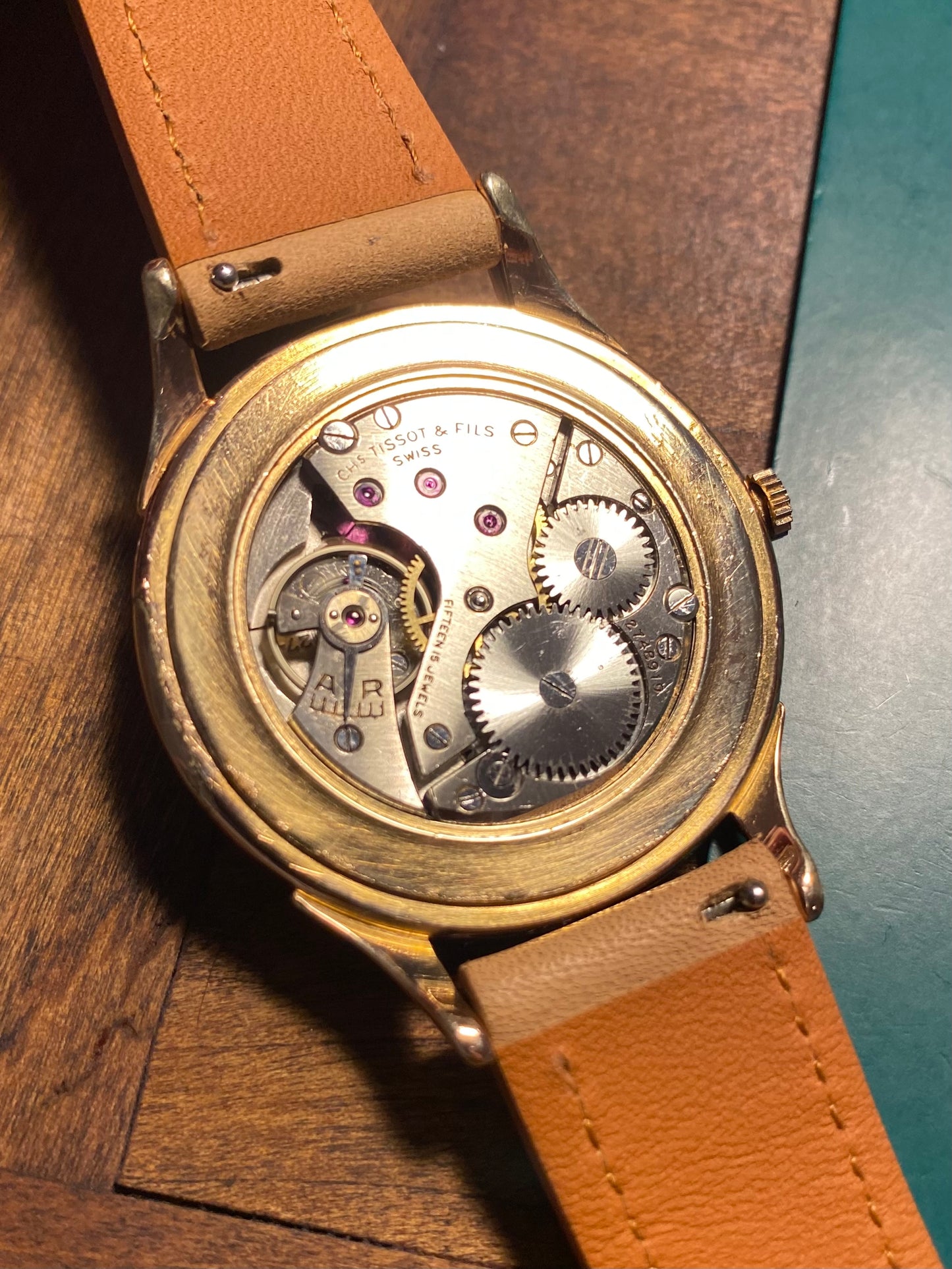 Tissot Oversize 38,6mm Antimagnetique Montre Vintage Mécanique Grand Diamètre 1950
