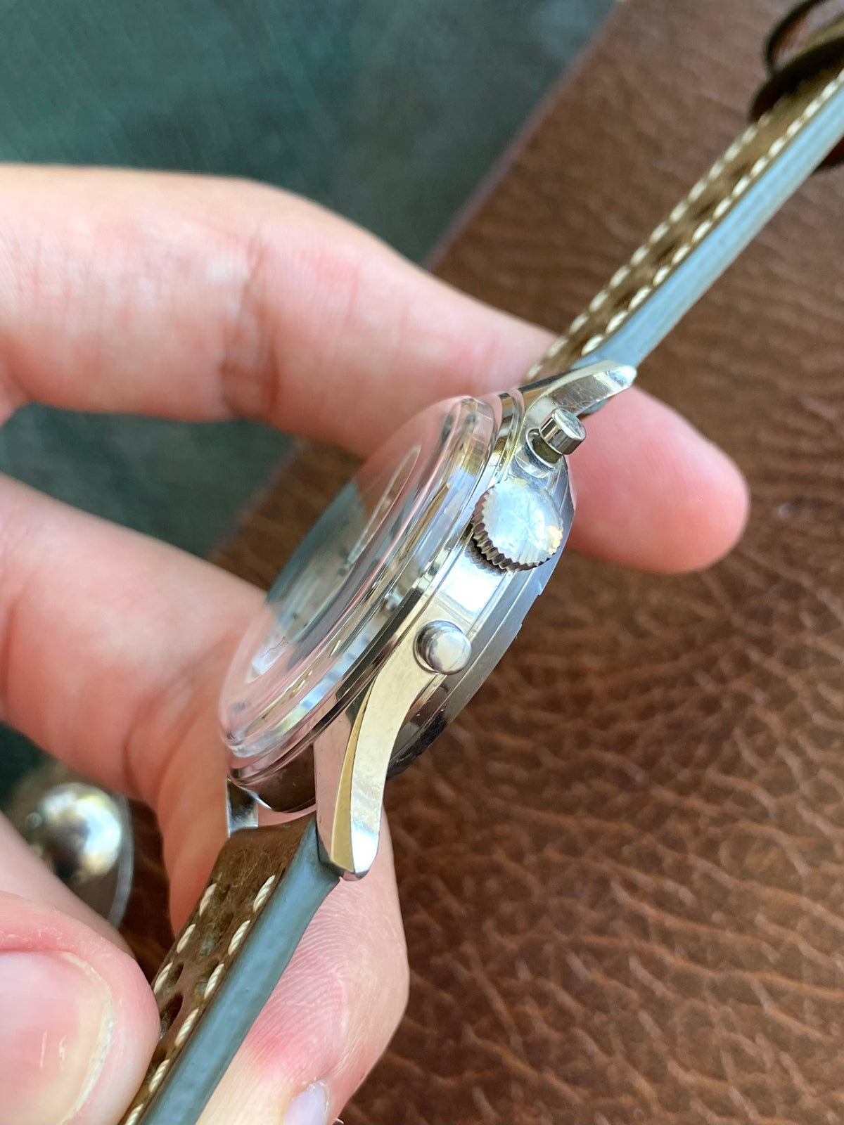 Lanco Chronographe Landeron 248 Acier Montre Vintage Mécanique 1960