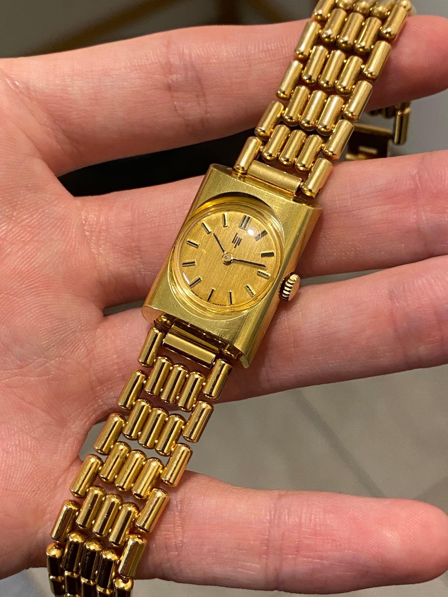 Montre Femme LIP Mécanique Plaqué Or 1960