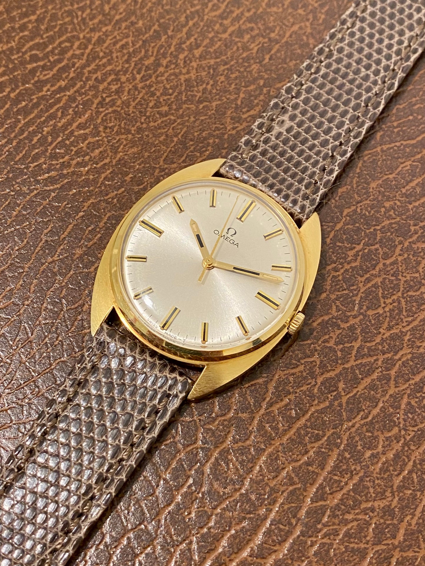 Omega 18k 750/1000 Or Jaune 131-90001 Montre Vintage Cal.601 Mécanique 1969
