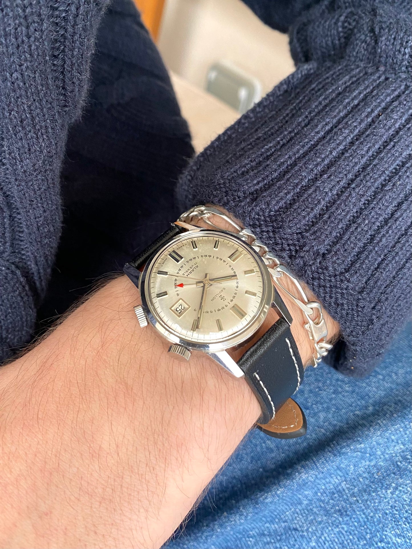 Savillon Alarm Montre Vintage Sonnerie Mécanique - Cal. As1568 Suisse - 1960