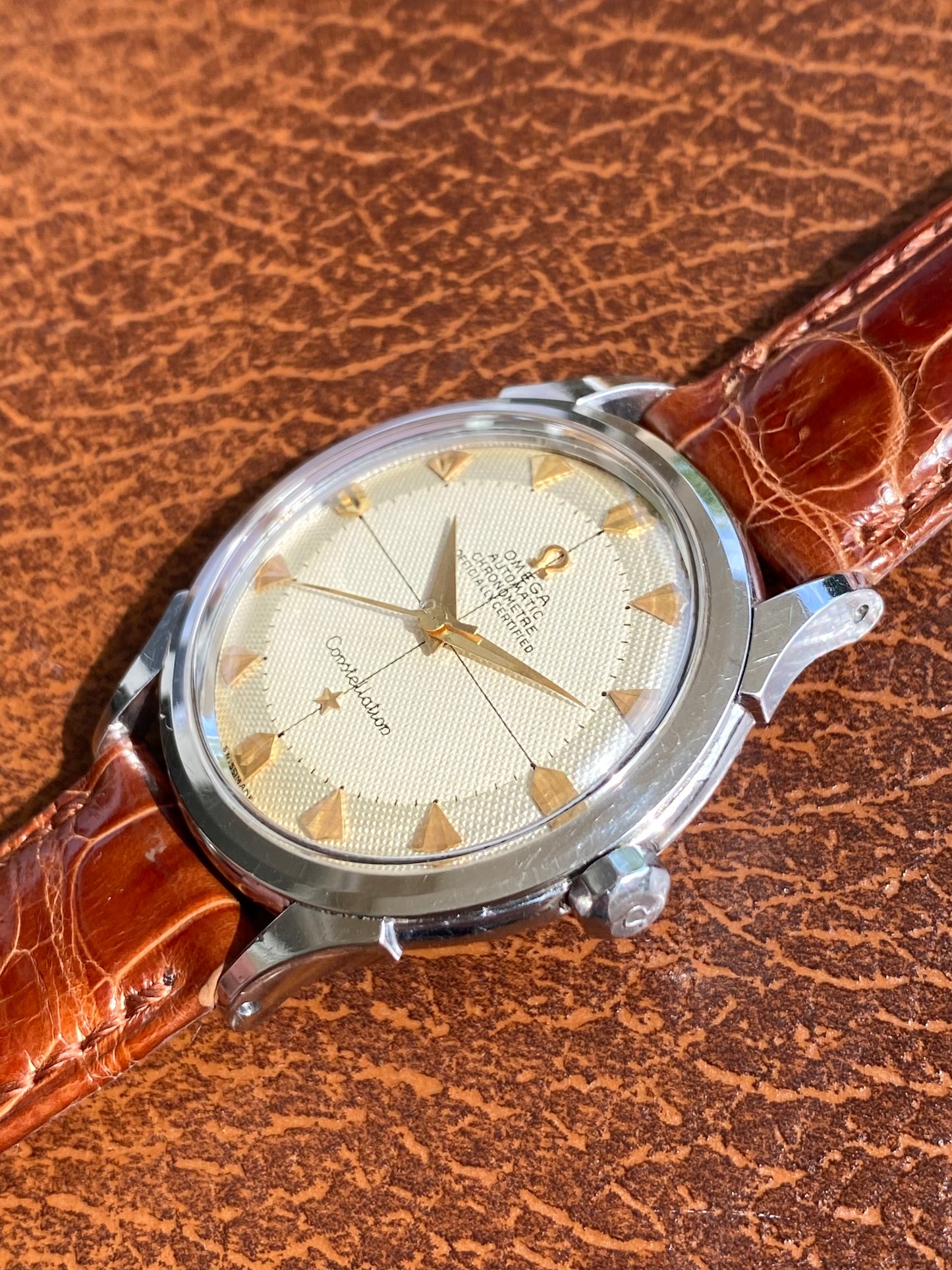 Omega Constellation Chronomètre Automatic Pie-Pan HoneyComb Nid d’Abeille - Montre Vintage Bumper Cal.354 - 1953