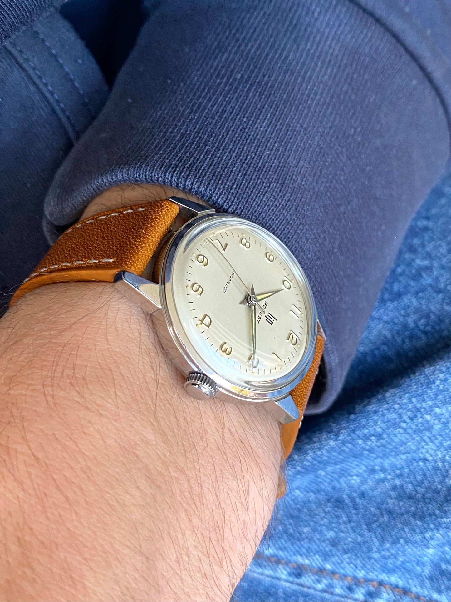 LIP Robust Besançon France - Montre Vintage Mécanique Acier R23 1960