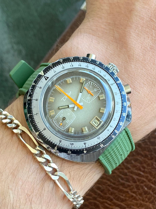 Difor France Montre Chronographe Mécanique Valjoux 7734 de Plongée 1970