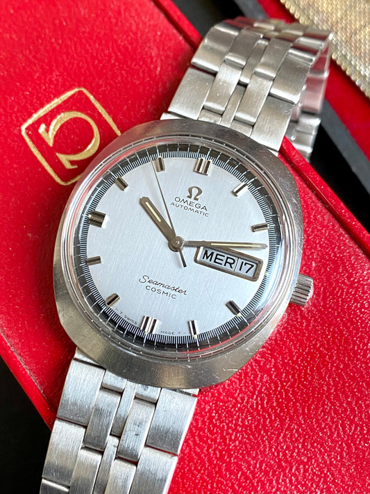 Omega Seamaster Cosmic Automatic Cal. 752 Calendrier Jour / Date Montre Vintage 1969