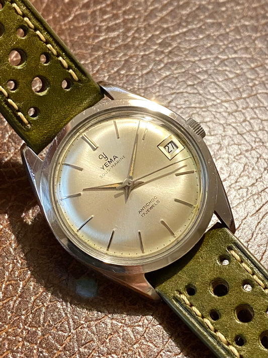 Yema Sous-Marine France Montre Vintage Mécanique en Acier -Jeambrun 26D - 1960