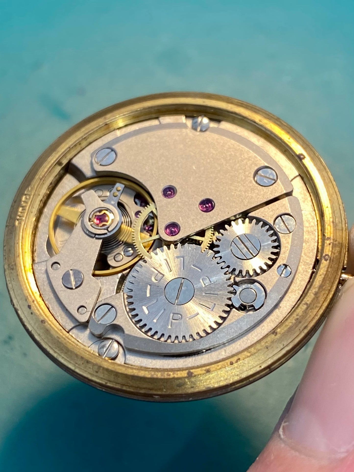 LIP Calendrier Or Jaune 18k 750/1000 Montre Vintage Mécanique R017 1960