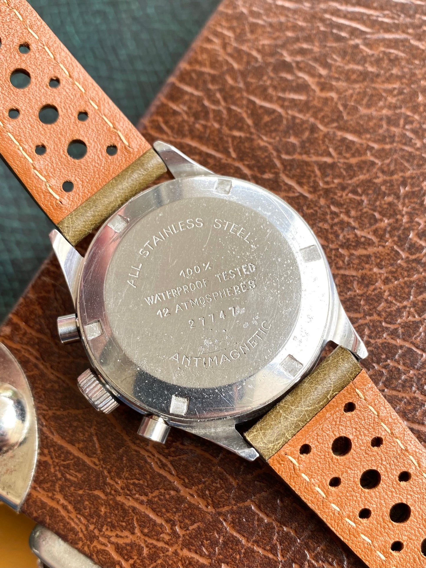 ZAL Chronographe Acier - Plongée Aviation Montre Vintage Mécanique Landeron 49 - 1960