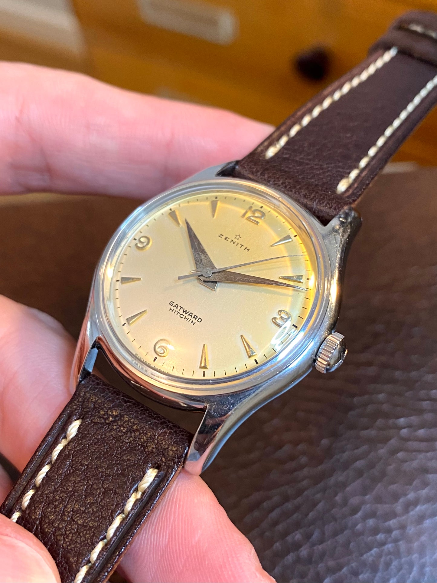 Zenith Pilot - Double Signature Gatward Hitchin - Cal. 120 Montre Vintage Mécanique 1950