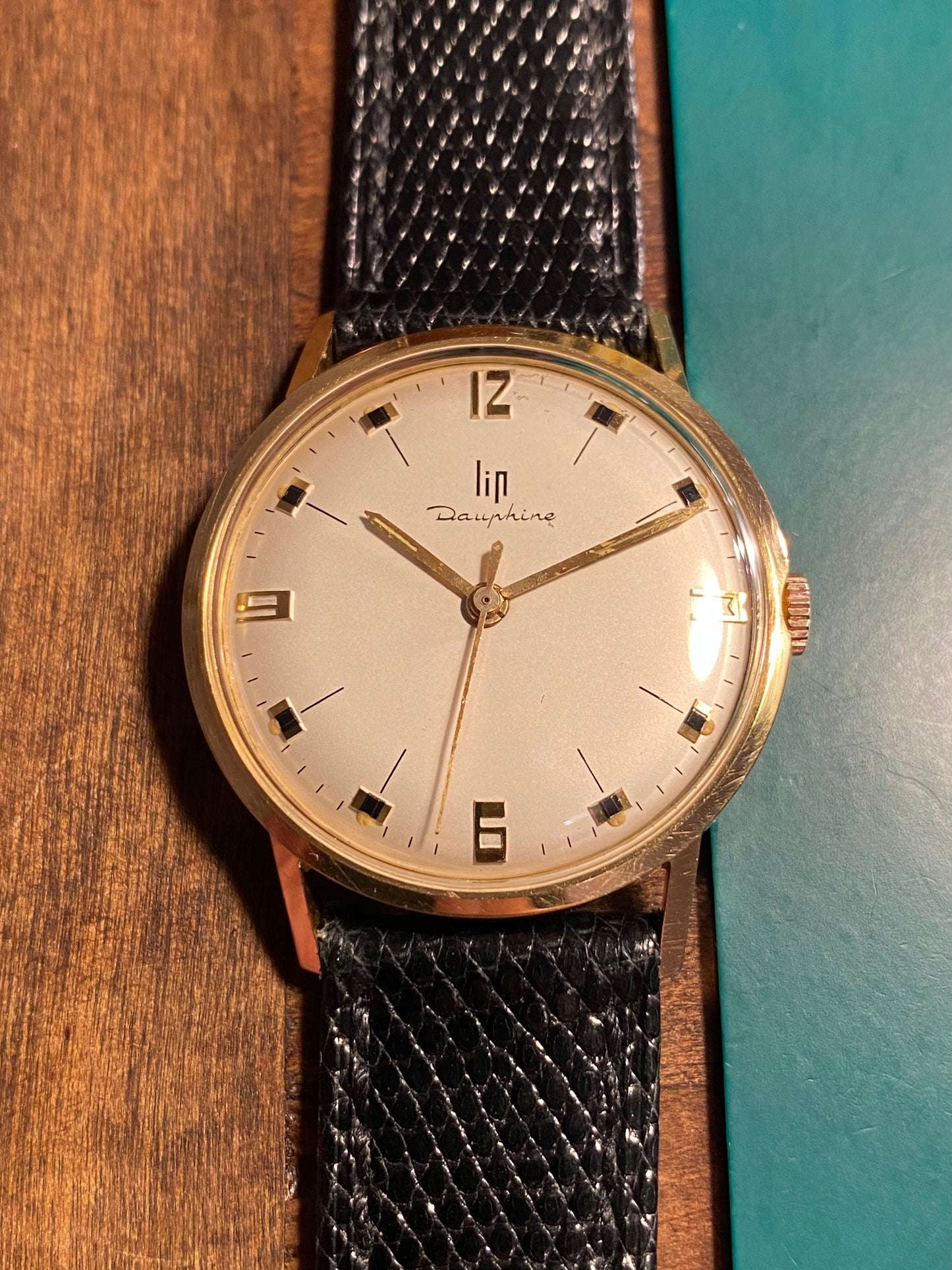 LIP Dauphine Or Jaune 18k 750/1000 Montre Vintage R016 Mécanique 1960