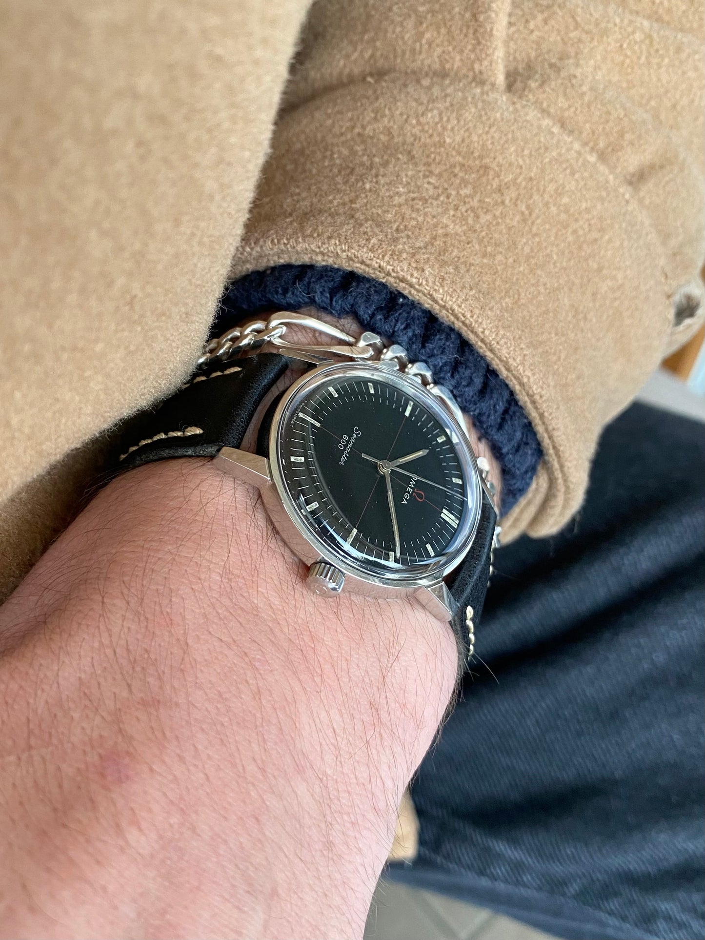 Omega Seamaster 600 TECHNIC - Ref. 135.011 Cal. 601 - Montre Vintage Mécanique Rouge & Noir 1965