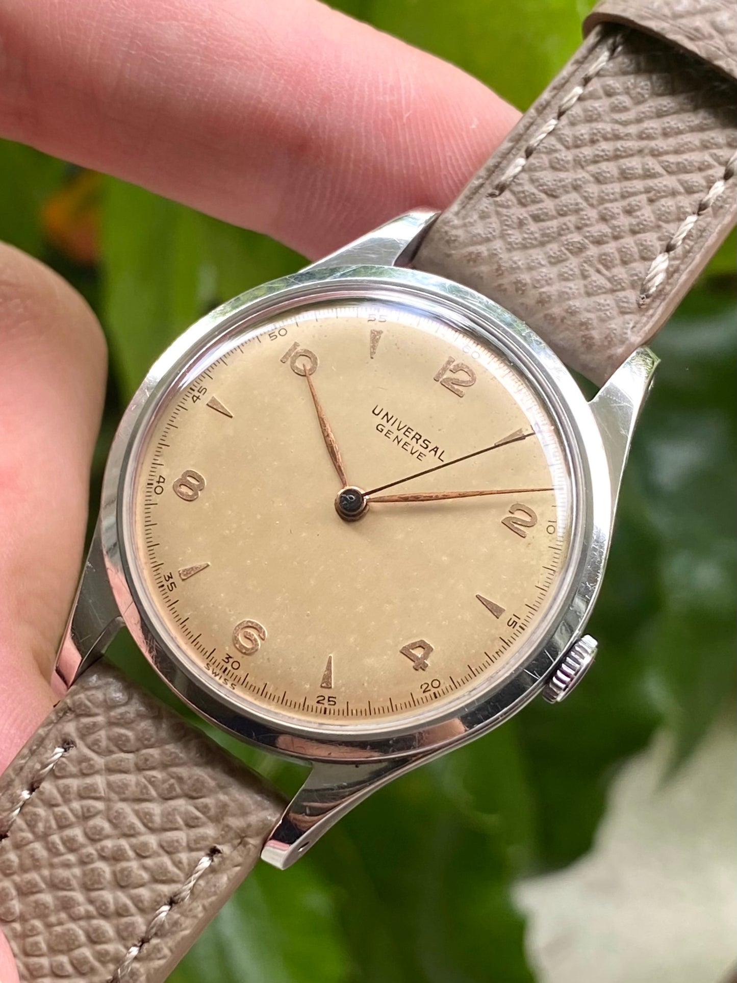 Universal Genève Calatrava Cal. 129 Montre Vintage Mécanique Acier 20410 - 1944