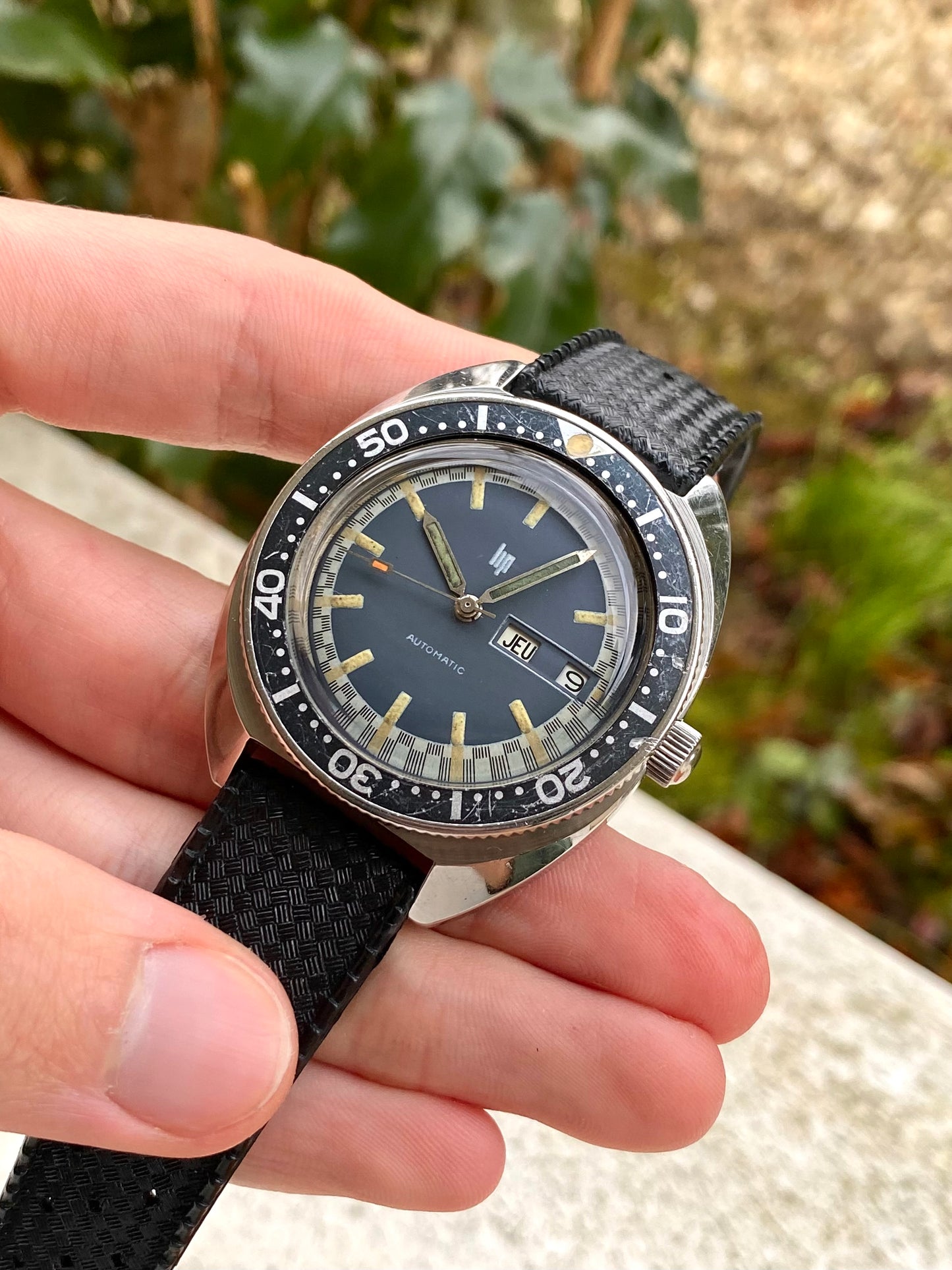 LIP Diver Automatic Jour/Date 41mm Oversize Montre Vintage de Plongée 1960