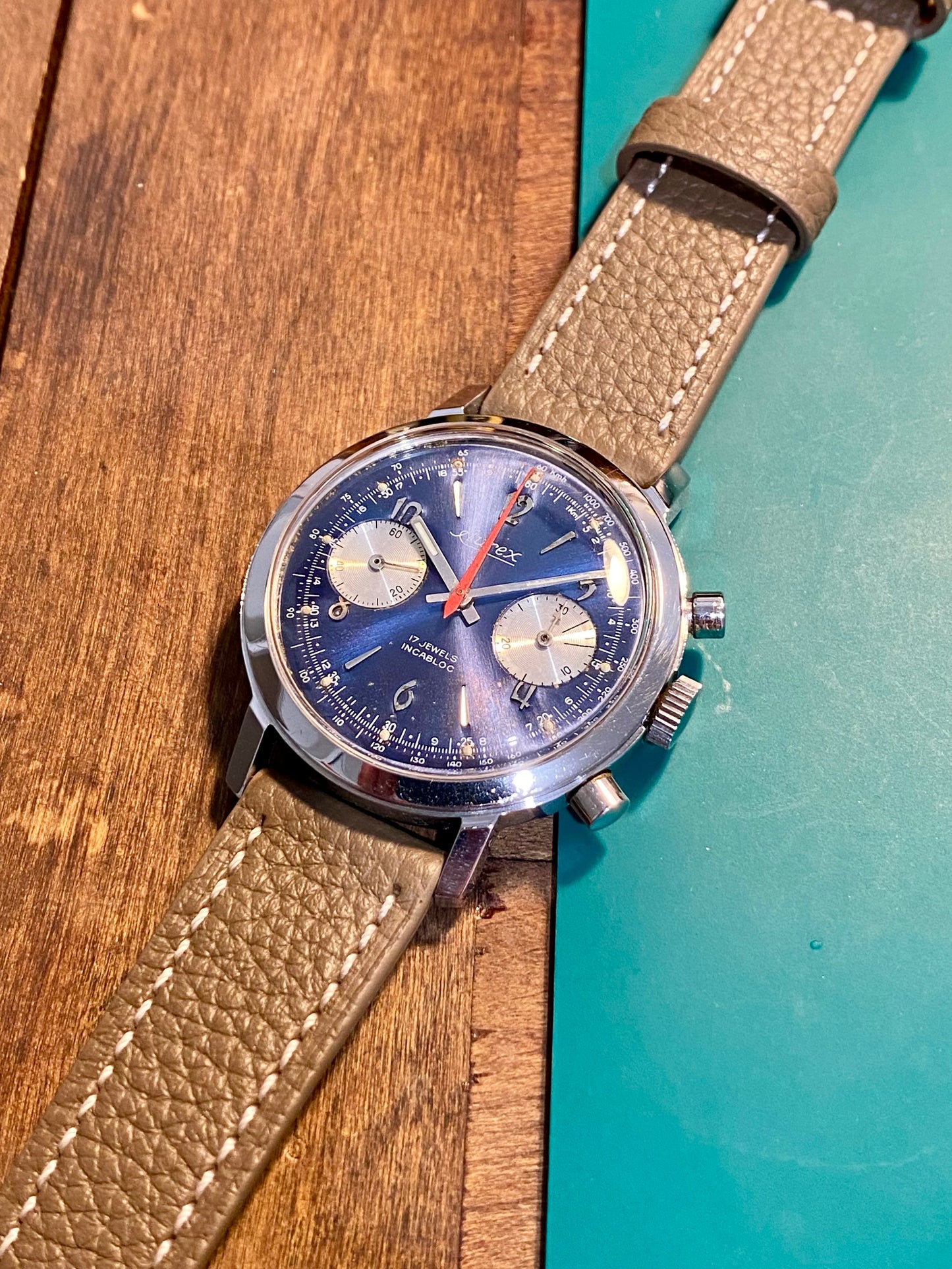 Aurex Chronographe Montre Vintage Mécanique Valjoux 7733 - 1970