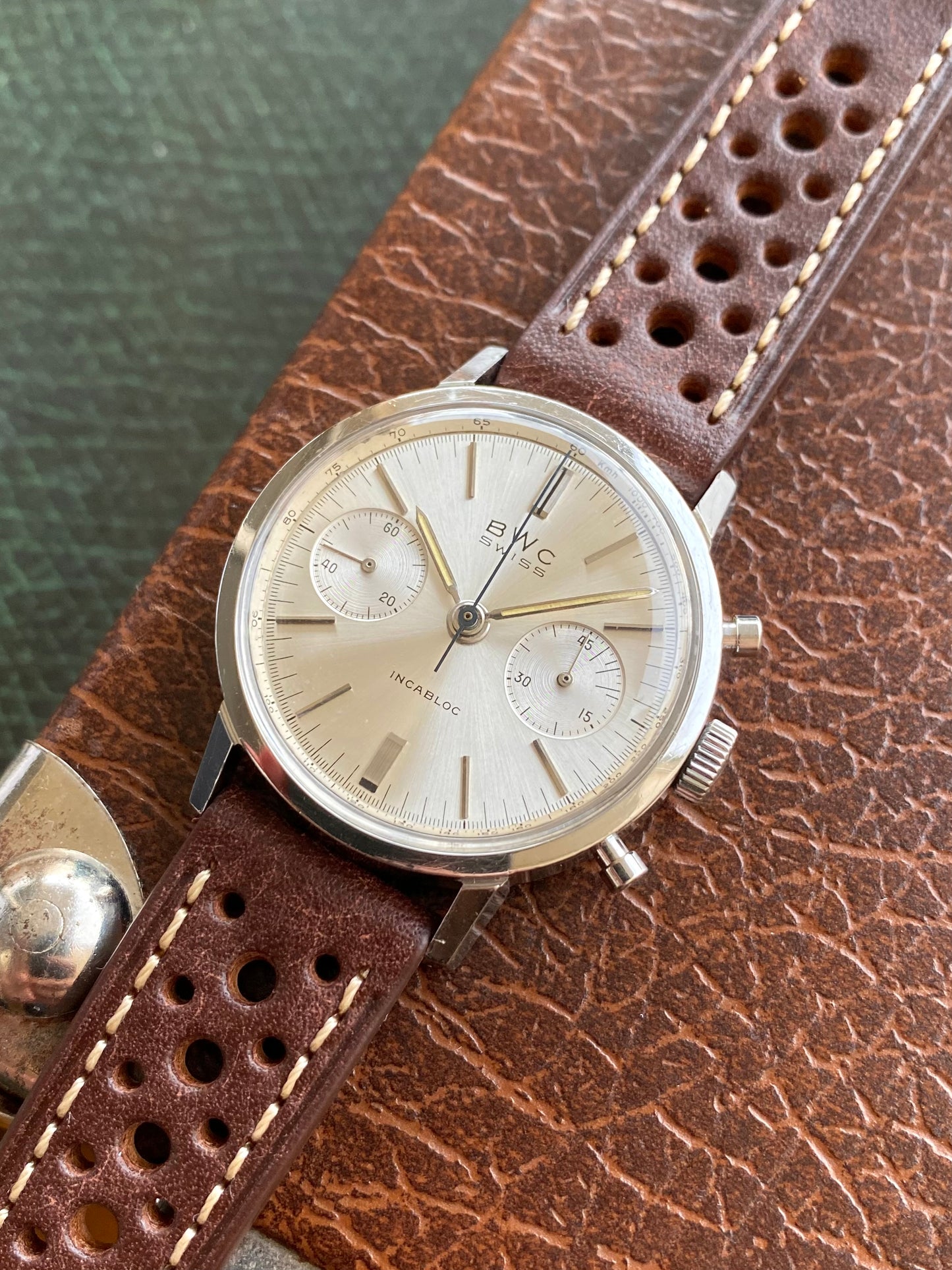 BWC Swiss Montre Vintage Chronographe en Acier - Landeron 248 - 1960