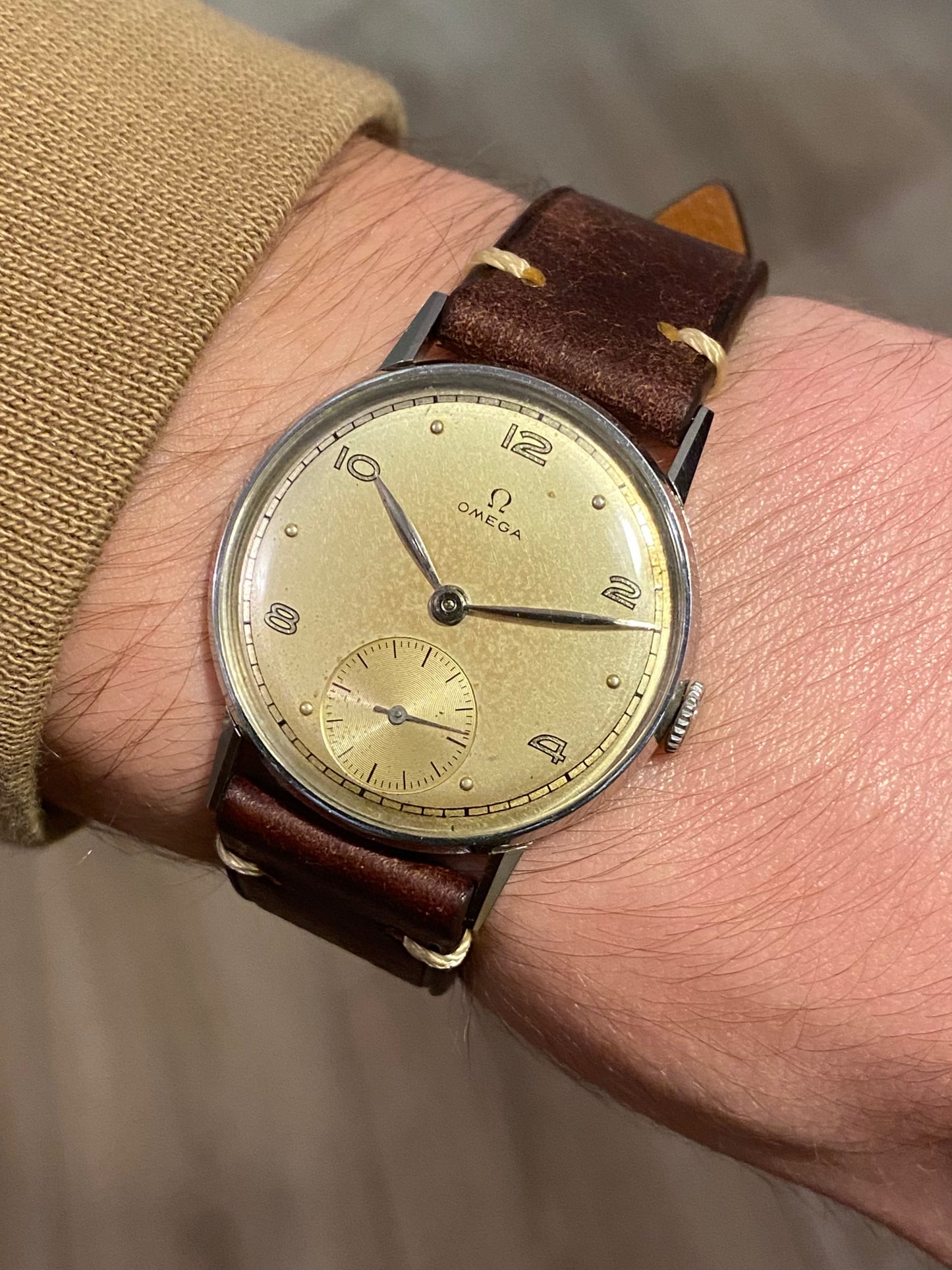 Omega Cal.28 Réf. 2595/2 Montre Vintage Mécanique 1945