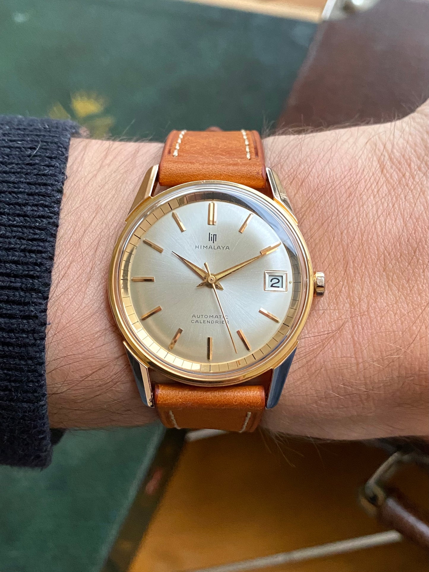 LIP Himalaya Automatic R153 Montre Vintage Mécanique Plaqué Or France 1960