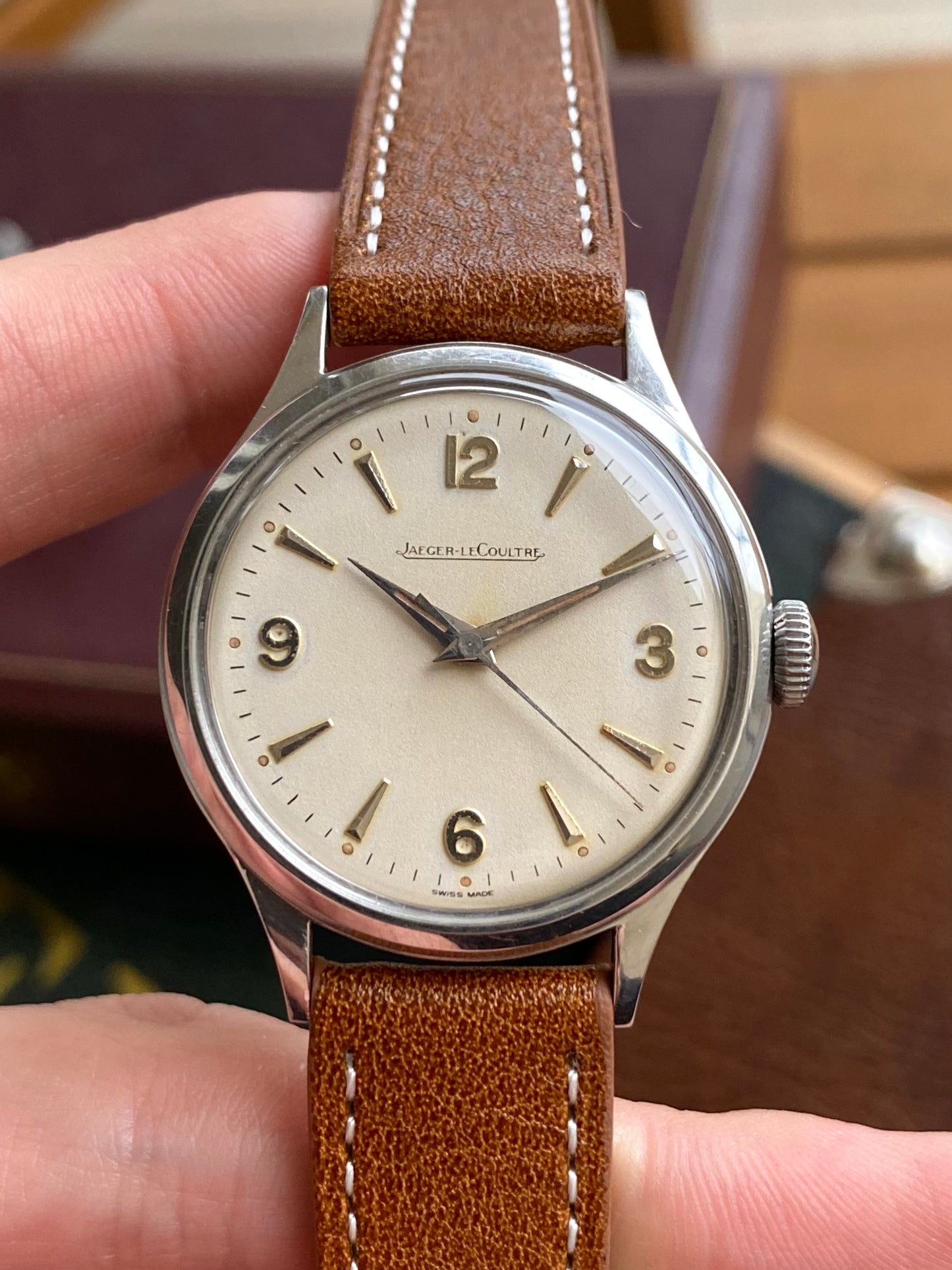 Jaeger-LeCoultre Calatrava - Montre Vintage Mécanique Suisse P478 Acier 1950