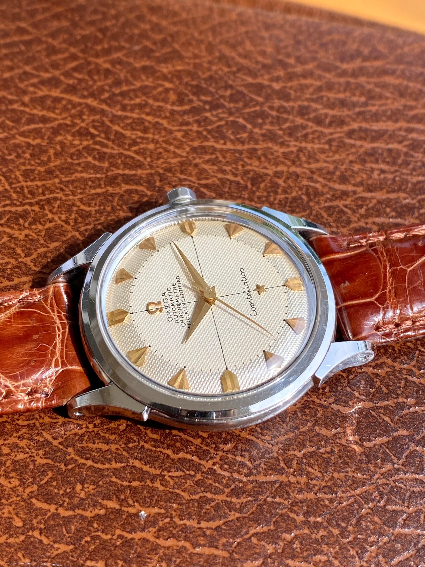 Omega Constellation Chronomètre Automatic Pie-Pan HoneyComb Nid d’Abeille - Montre Vintage Bumper Cal.354 - 1953
