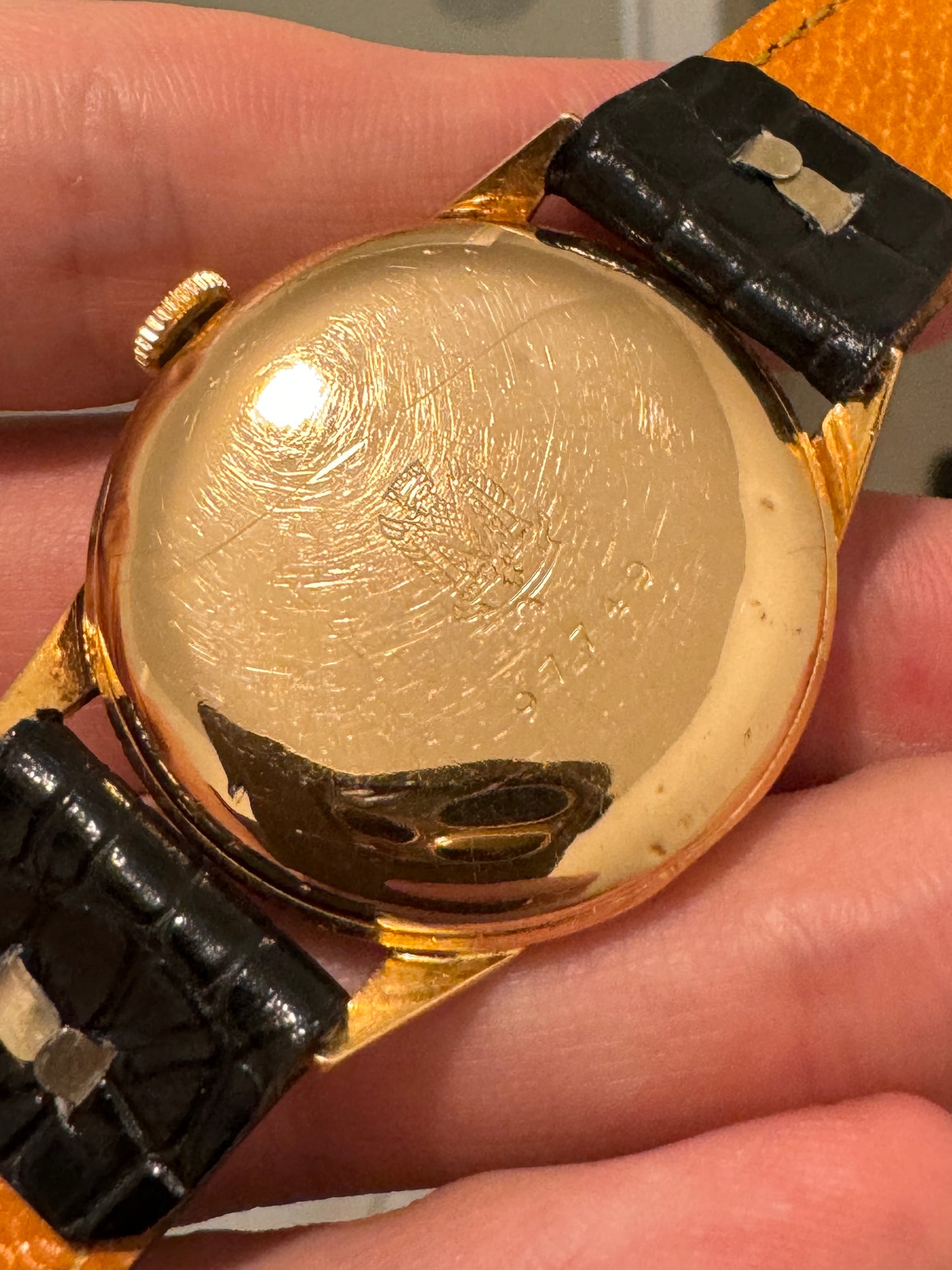 LIP Elgiloy Or Rose 18k 750/1000 R25 Montre Vintage Mécanique 1950