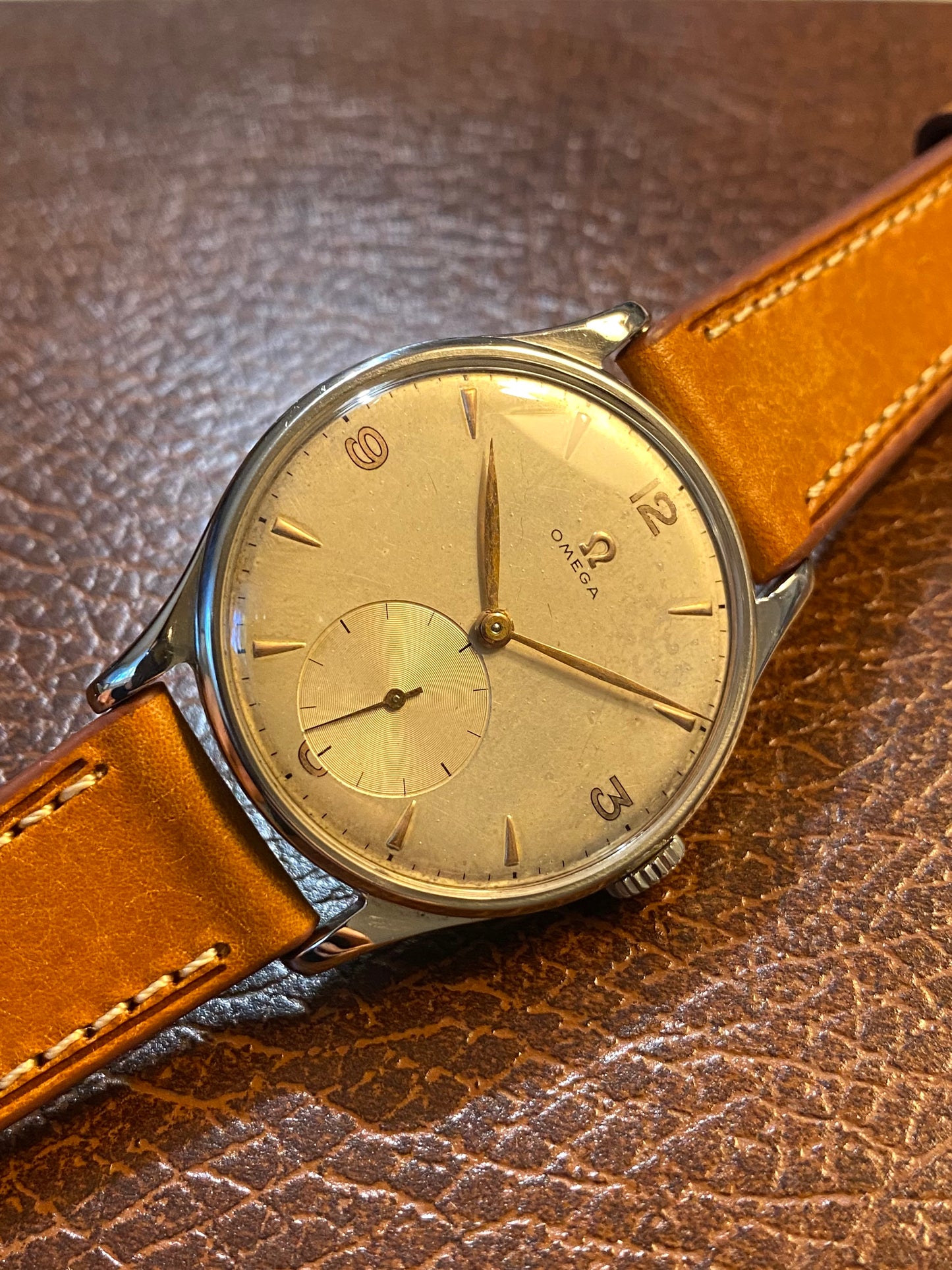Omega Jumbo 37,8mm Montre Vintage Mécanique Cal.265 Réf.2181-3 - 1949