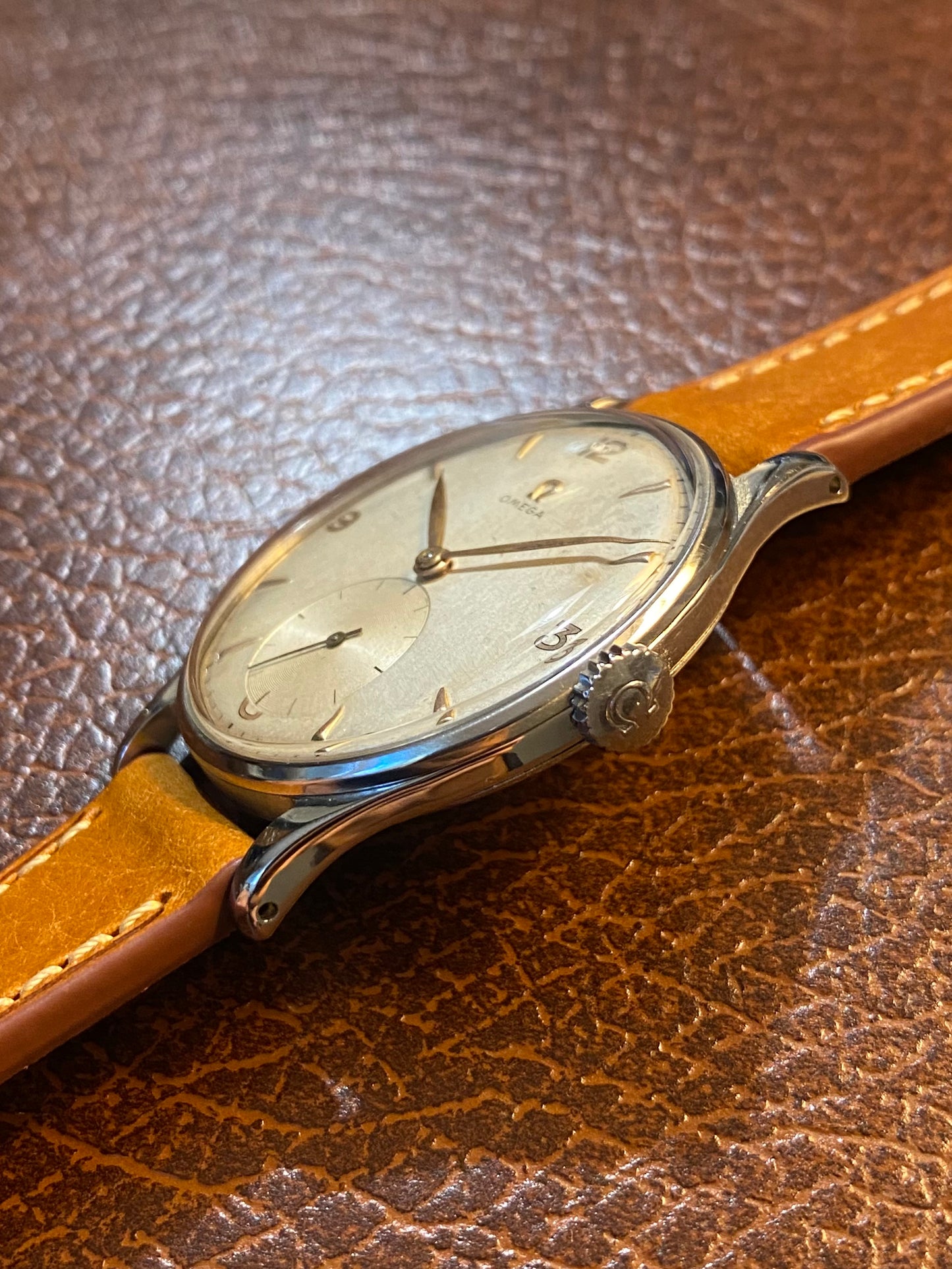 Omega Jumbo 37,8mm Montre Vintage Mécanique Cal.265 Réf.2181-3 - 1949