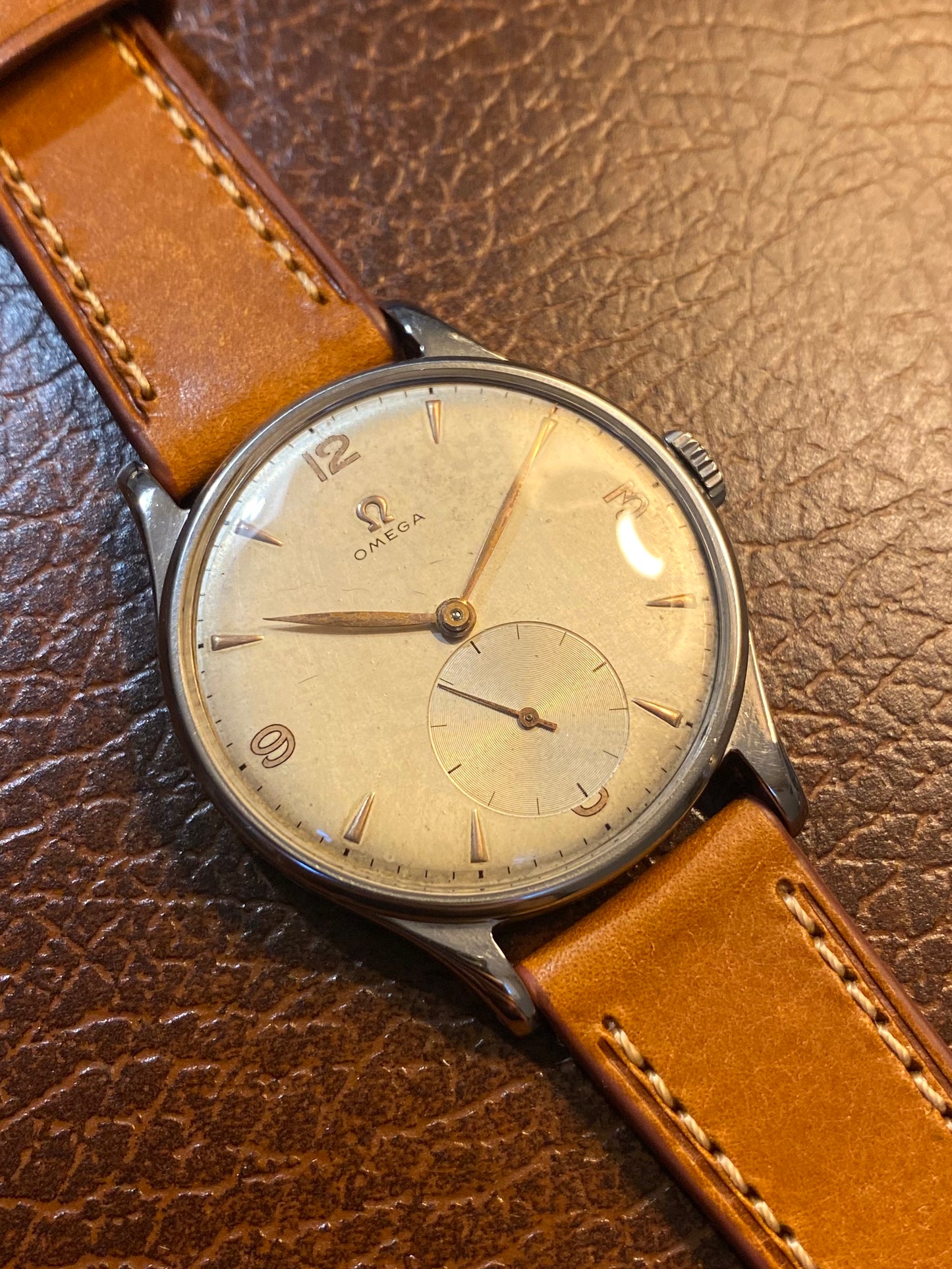 Omega Jumbo 37,8mm Montre Vintage Mécanique Cal.265 Réf.2181-3 - 1949