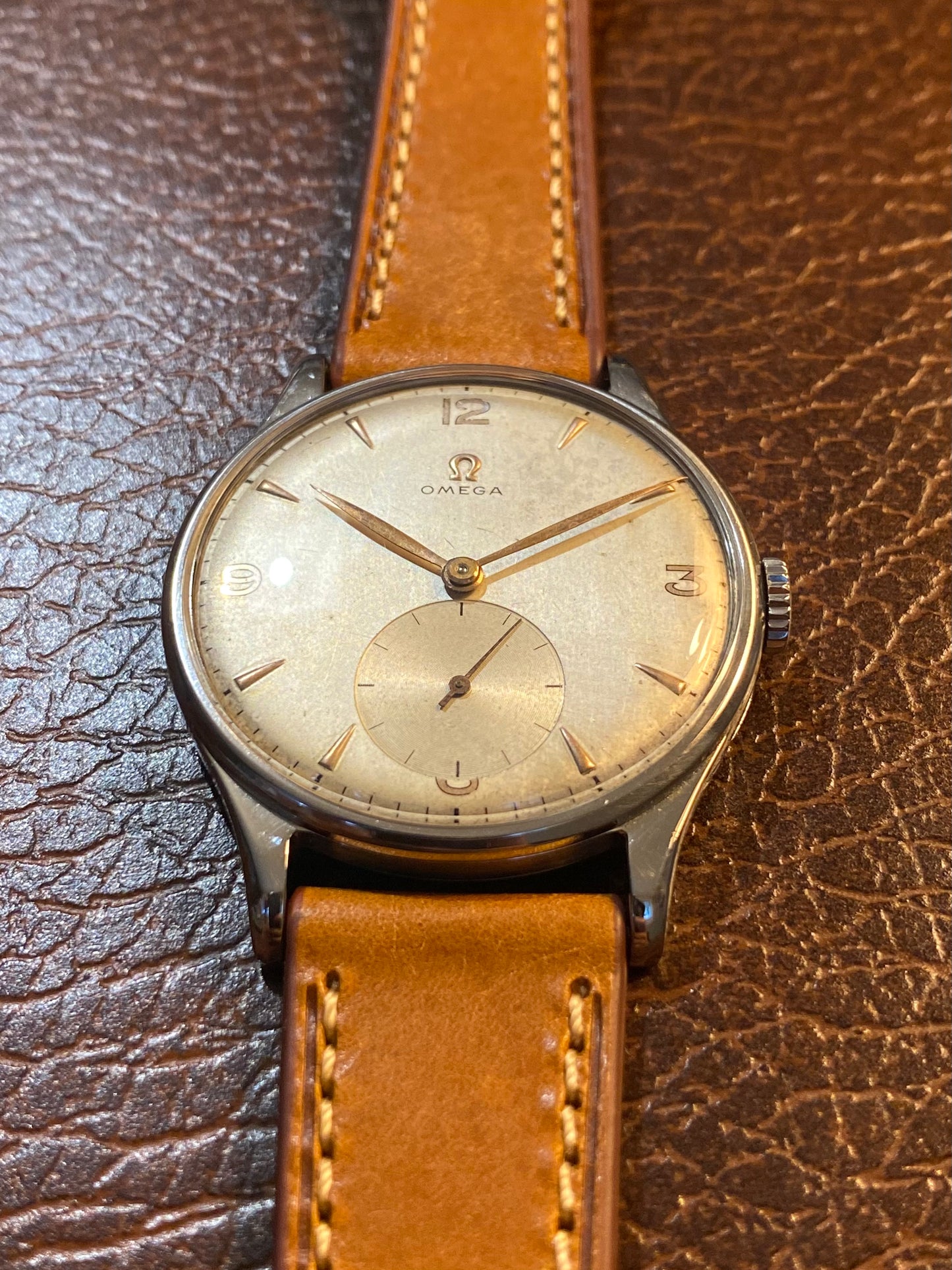Omega Jumbo 37,8mm Montre Vintage Mécanique Cal.265 Réf.2181-3 - 1949