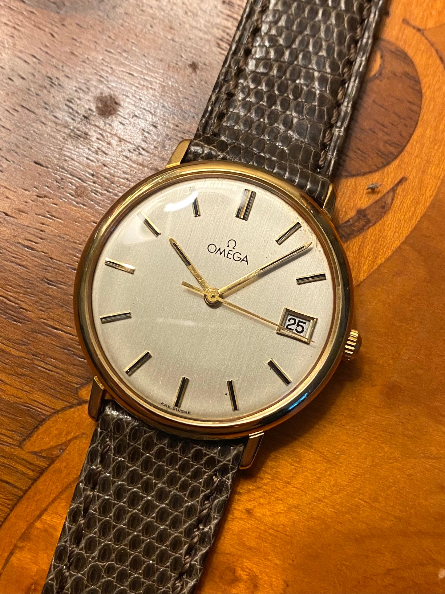 Omega 18K Or Jaune 750/1000 Montre Vintage Mécanique Cal.601 Réf.1031 - 1971