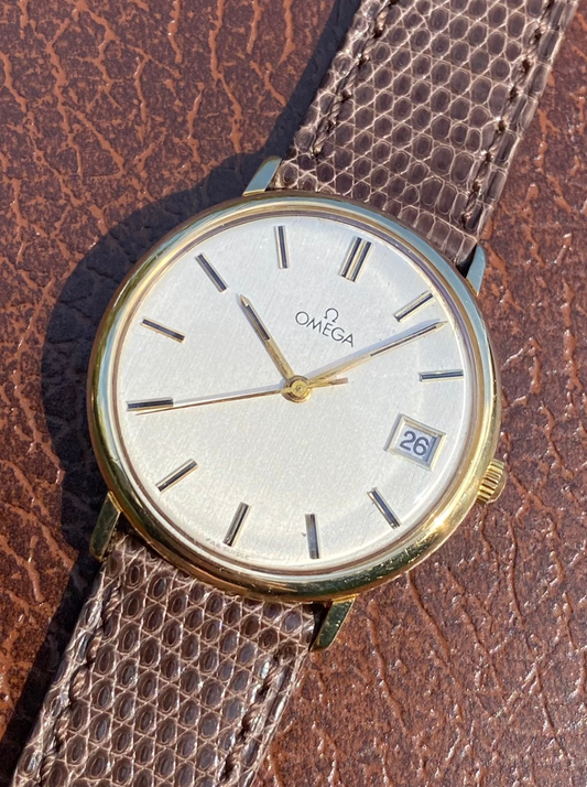 Omega 18K Or Jaune 750/1000 Montre Vintage Mécanique Cal.601 Réf.1031 - 1971