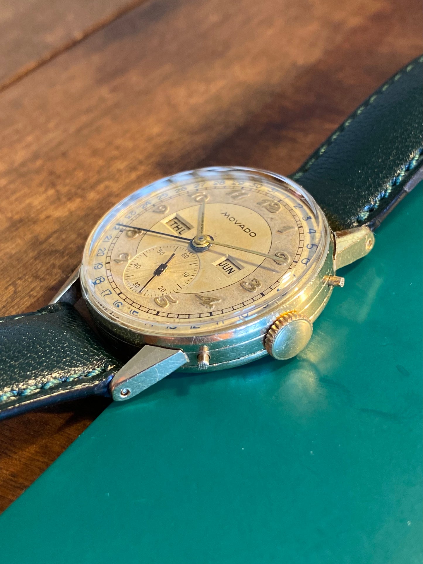 Movado Triple Date Calendrier 475 Montre Vintage Mécanique 1950